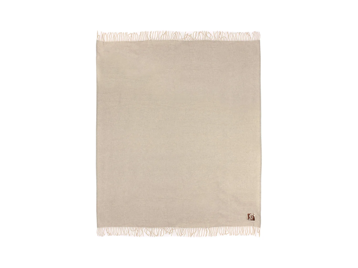 Plaid 130x170 cm 100% laine cachemire 240 g/m2 BANGALORE Marron Naturel