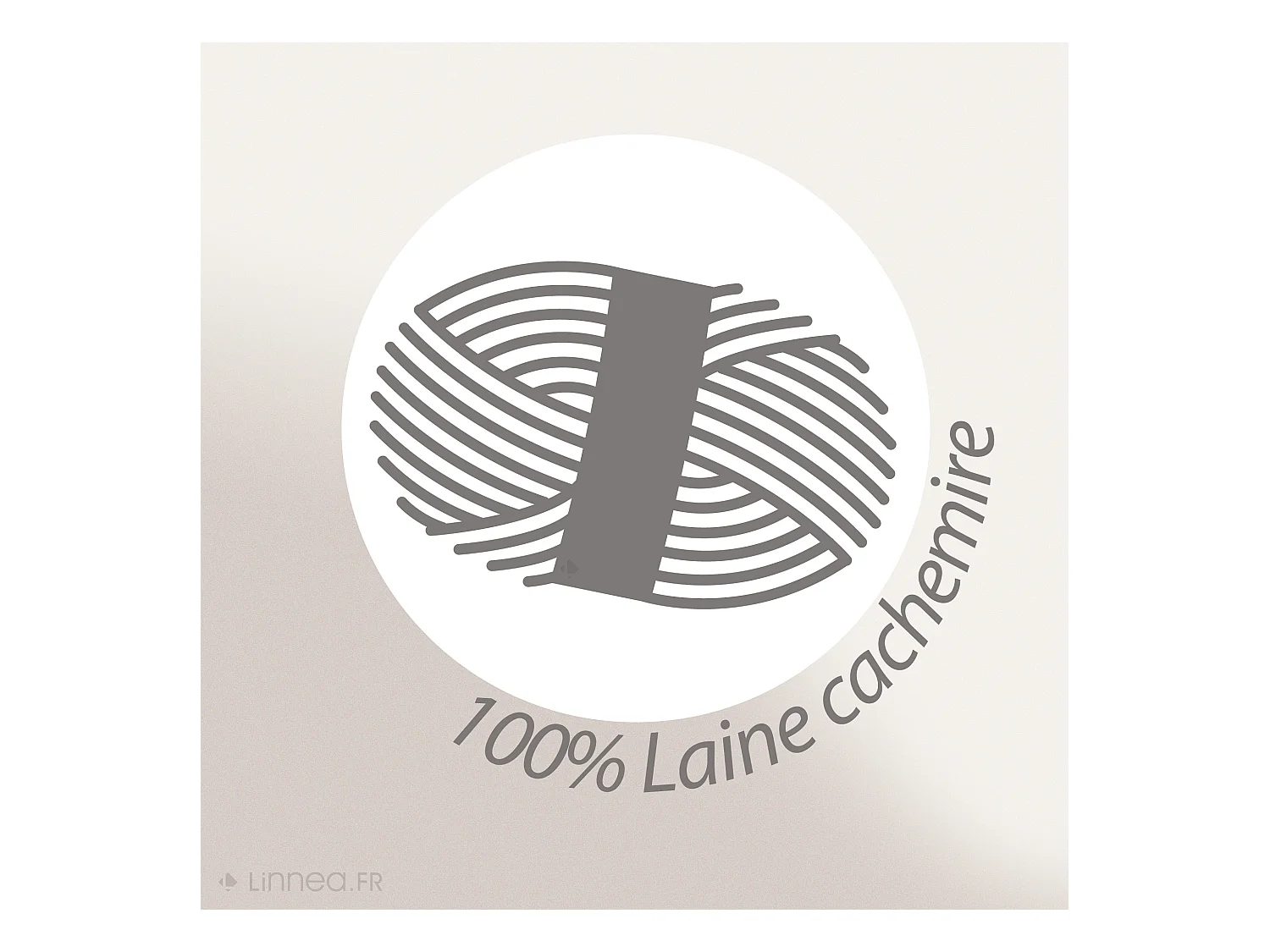 Plaid 130x170 cm 100% laine cachemire 240 g/m2 BANGALORE Marron Naturel