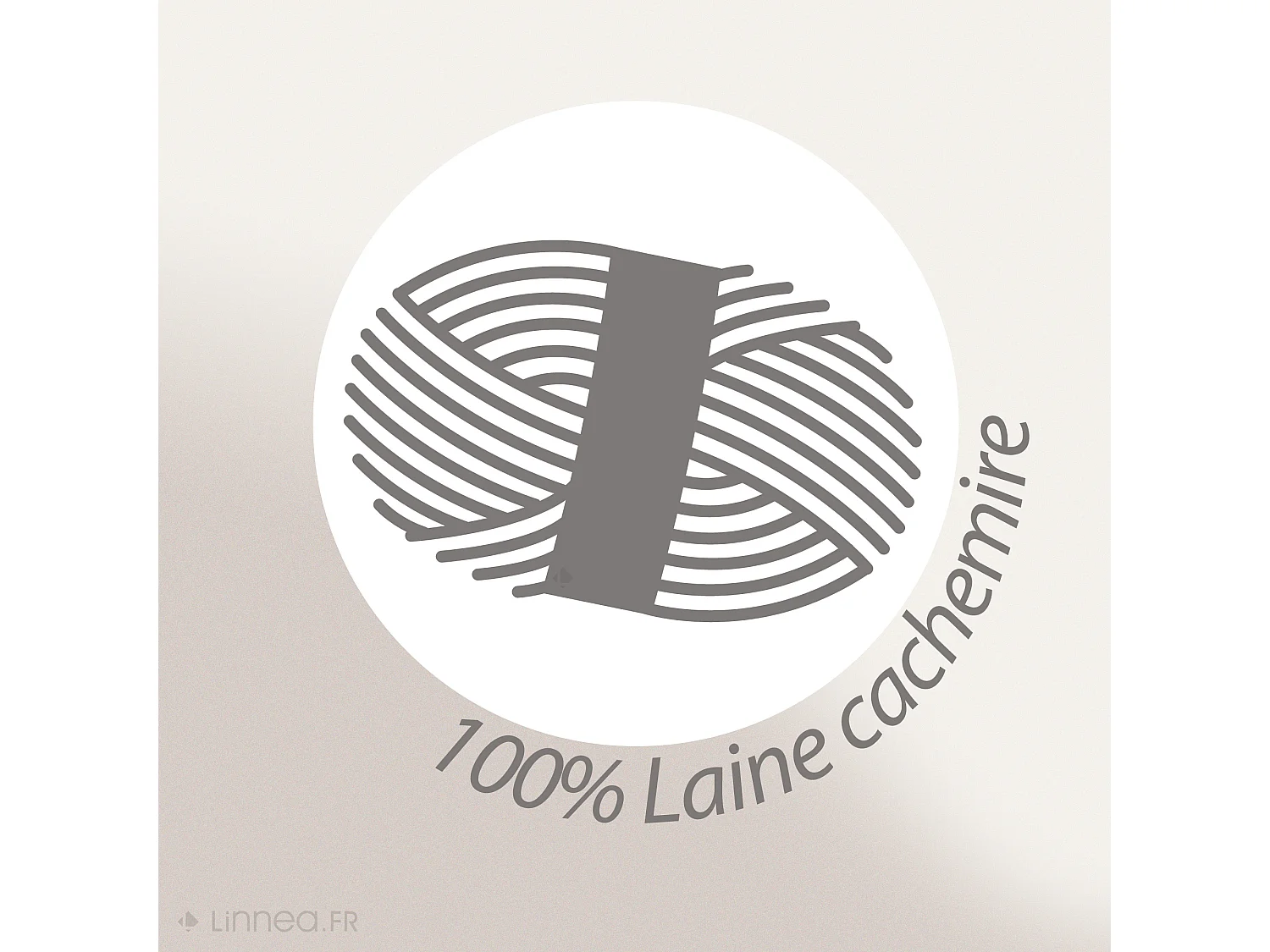 Plaid 130x170 cm 100% laine cachemire 240 g/m2 BANGALORE Marron Naturel