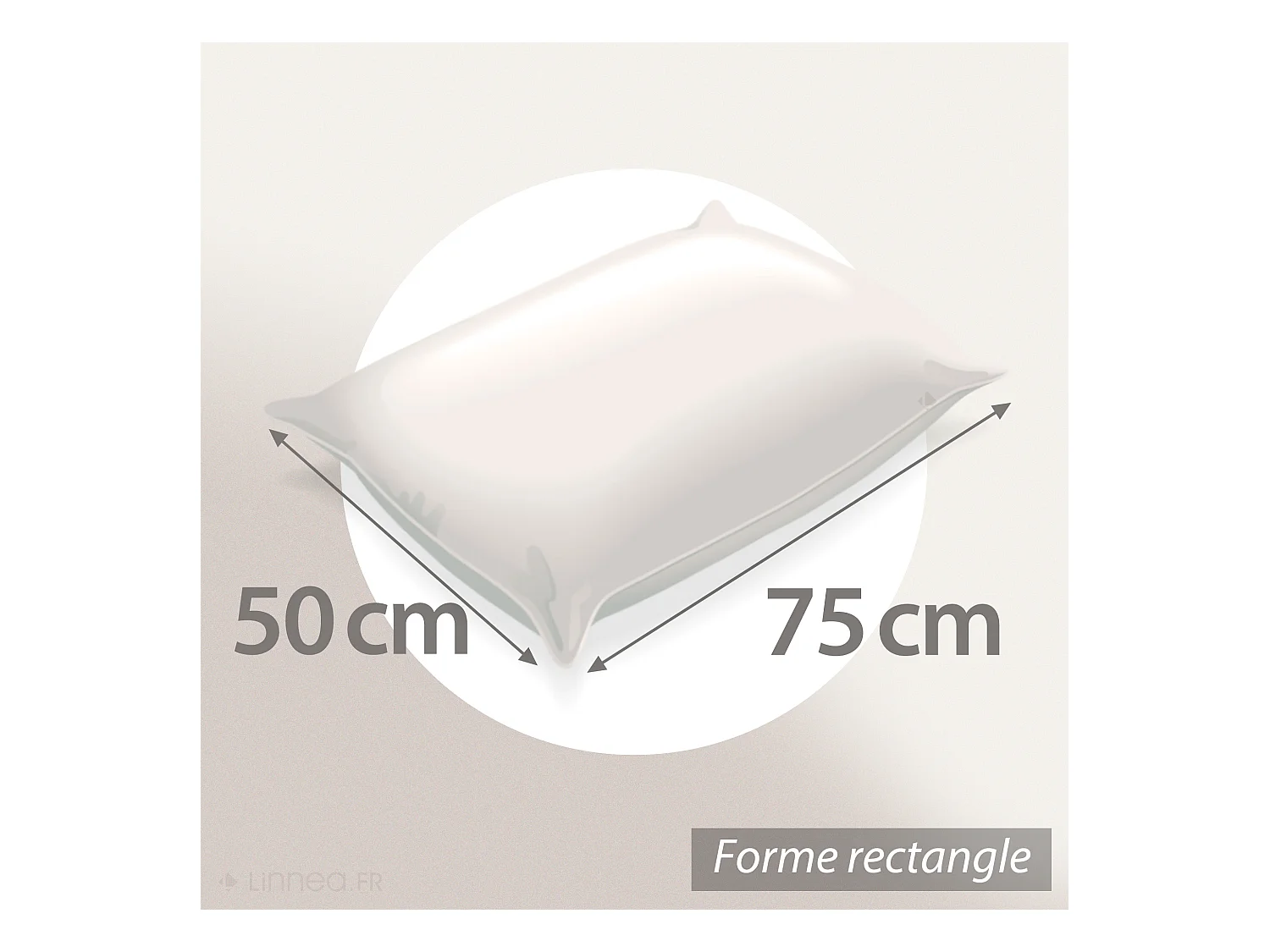 Oreiller 75x50 cm GRIZZ'LIT FLOTEX Fibre creuse Polyester