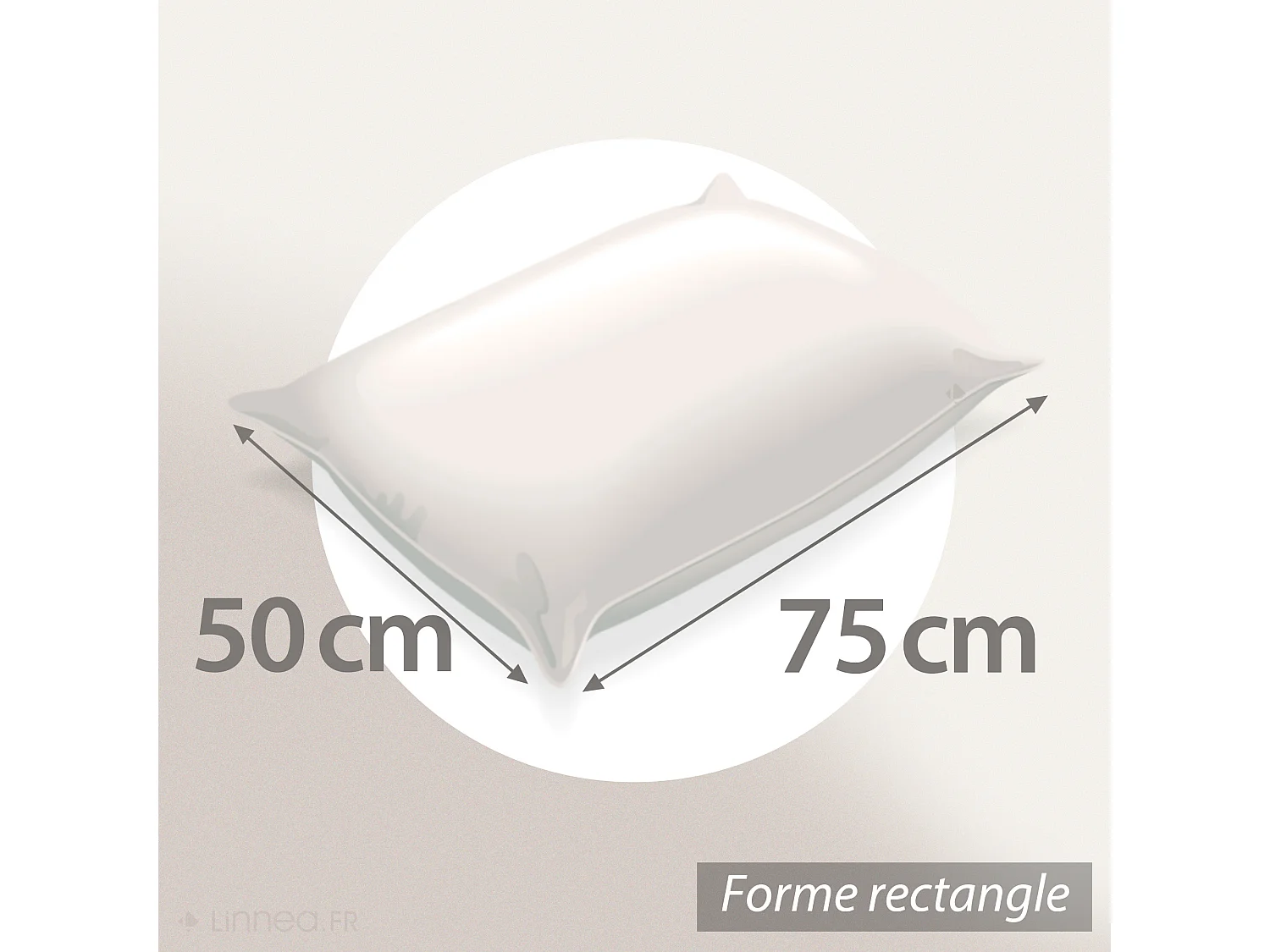 Oreiller 75x50 cm GRIZZ'LIT FLOTEX Fibre creuse Polyester