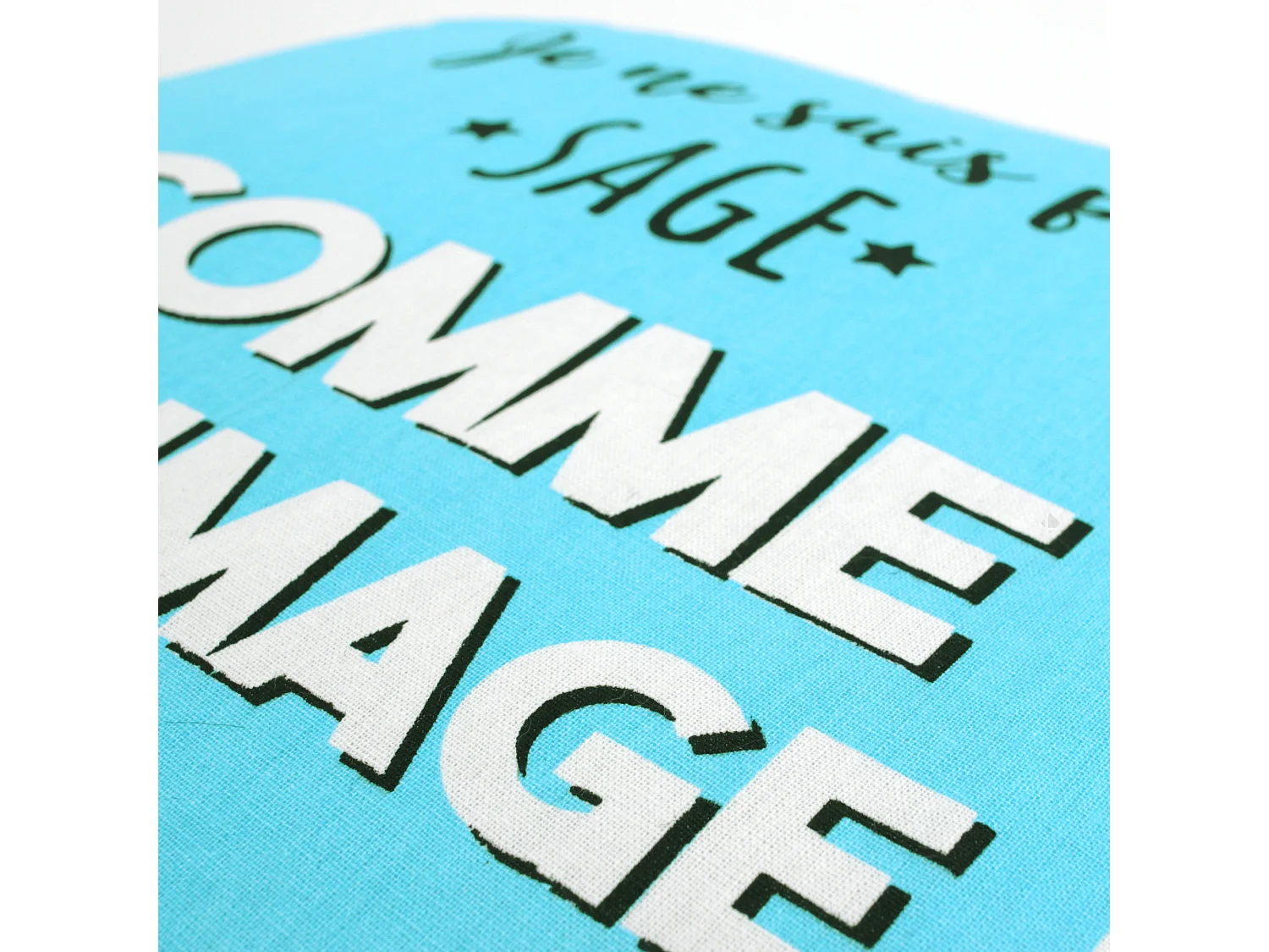 Coussin 40x40 cm JE SUIS Turquoise