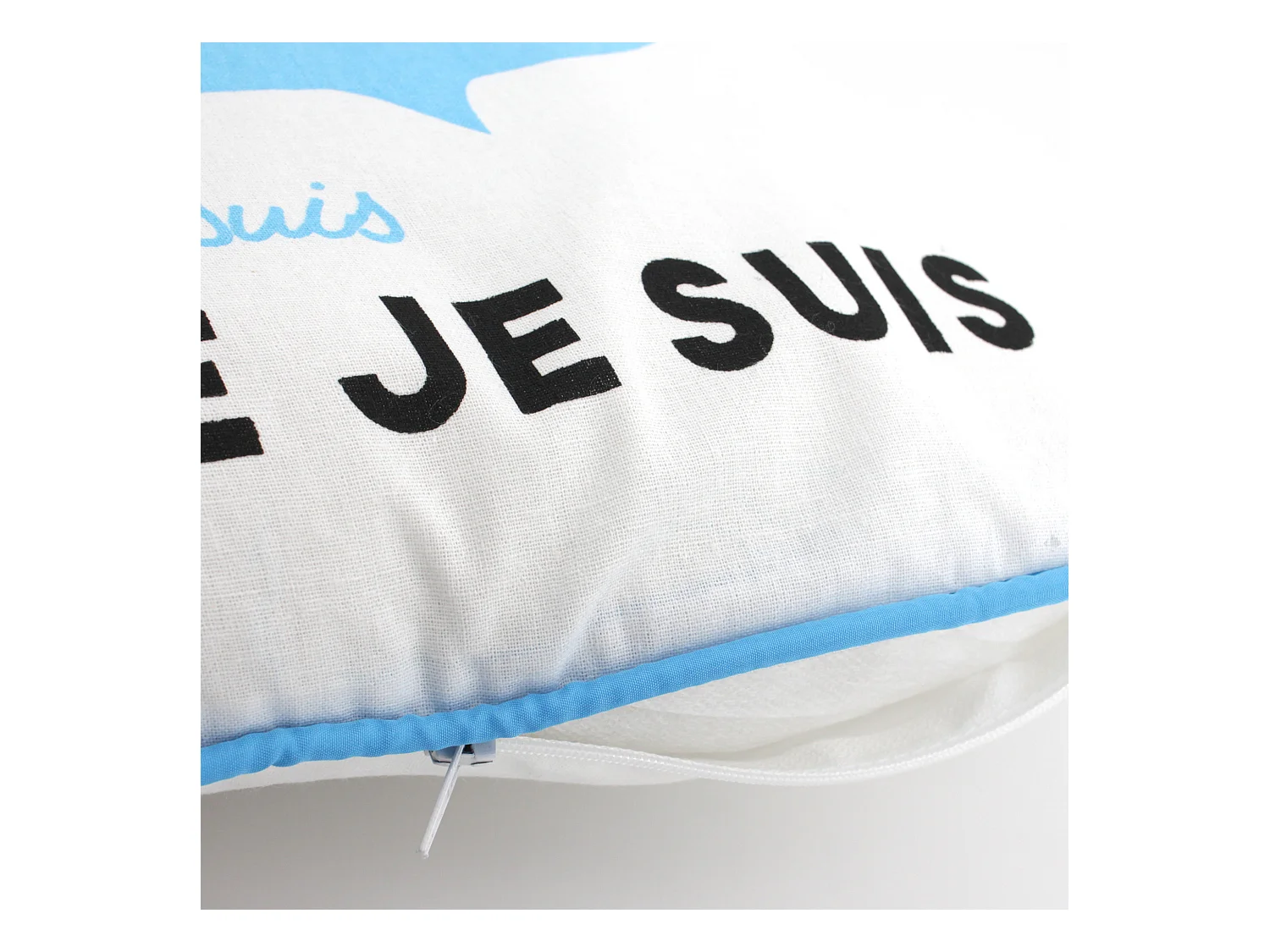 Coussin 40x40 cm JE SUIS Bleu