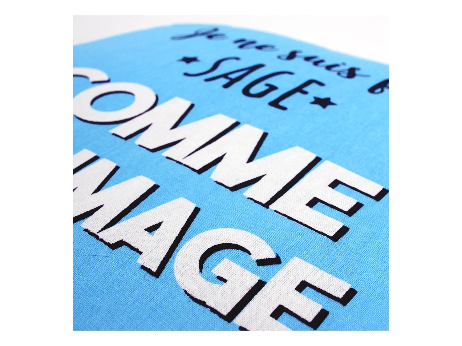 Coussin 40x40 cm JE SUIS Bleu