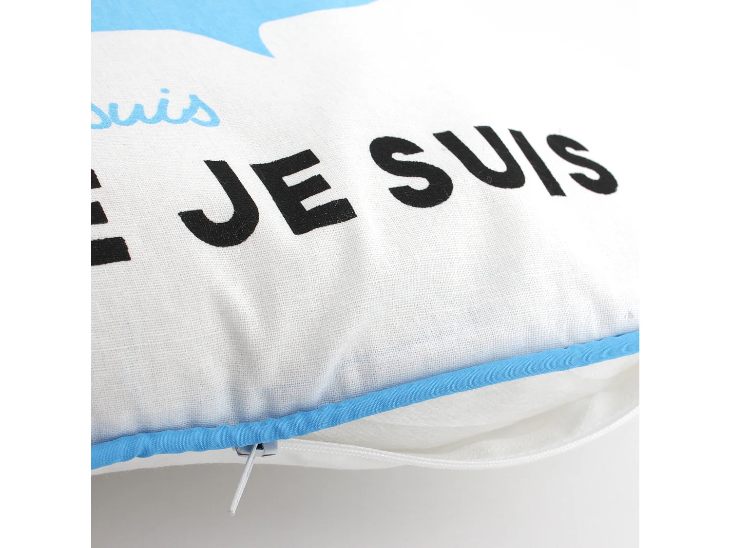 Coussin 40x40 cm JE SUIS Bleu