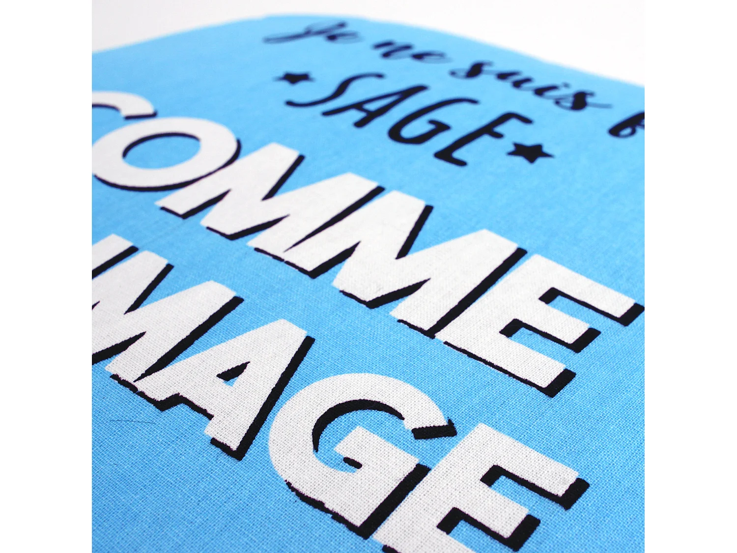 Coussin 40x40 cm JE SUIS Bleu