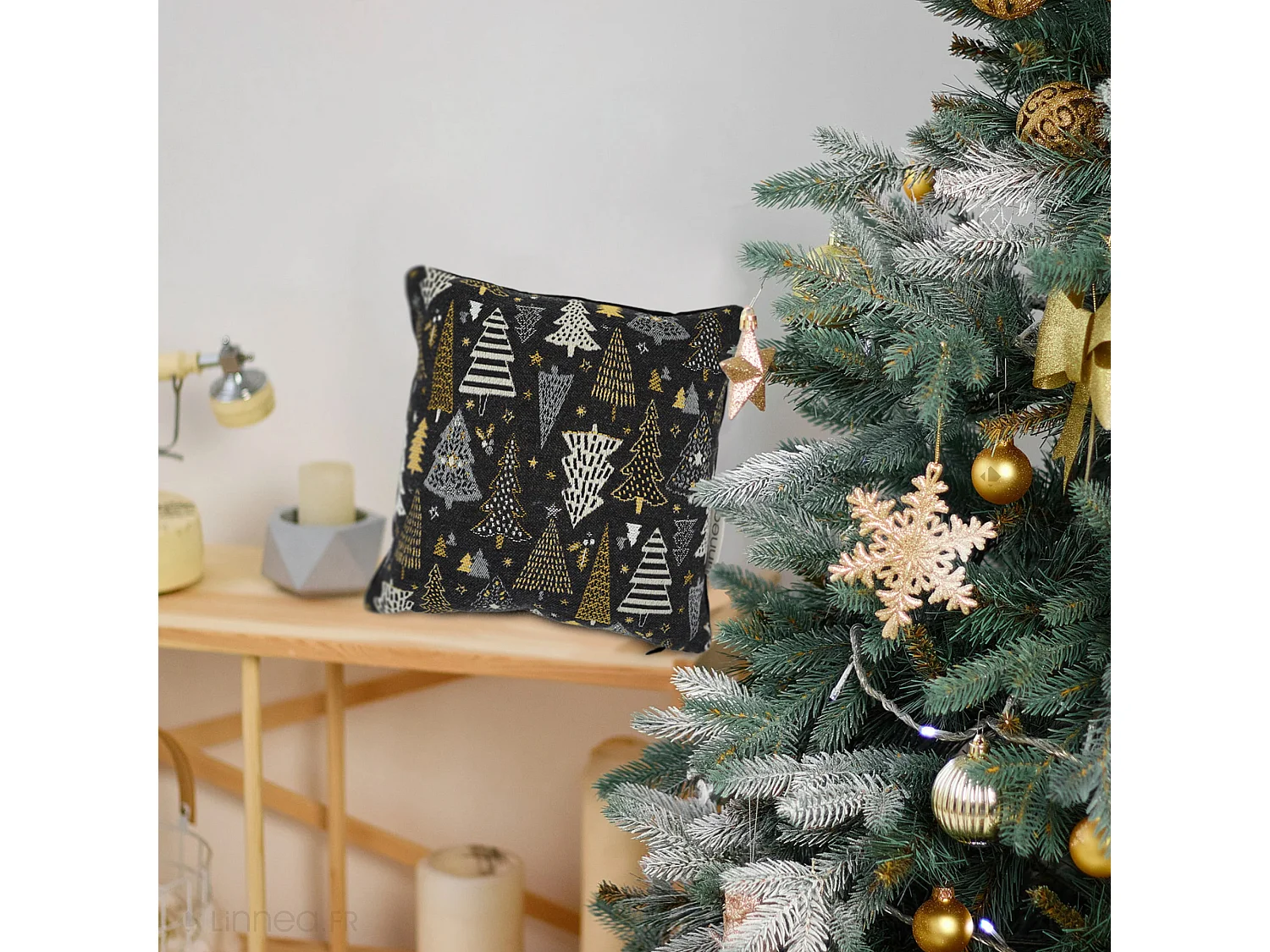 Housse de coussin 40x60 cm CELEBRATION Gris Graphite