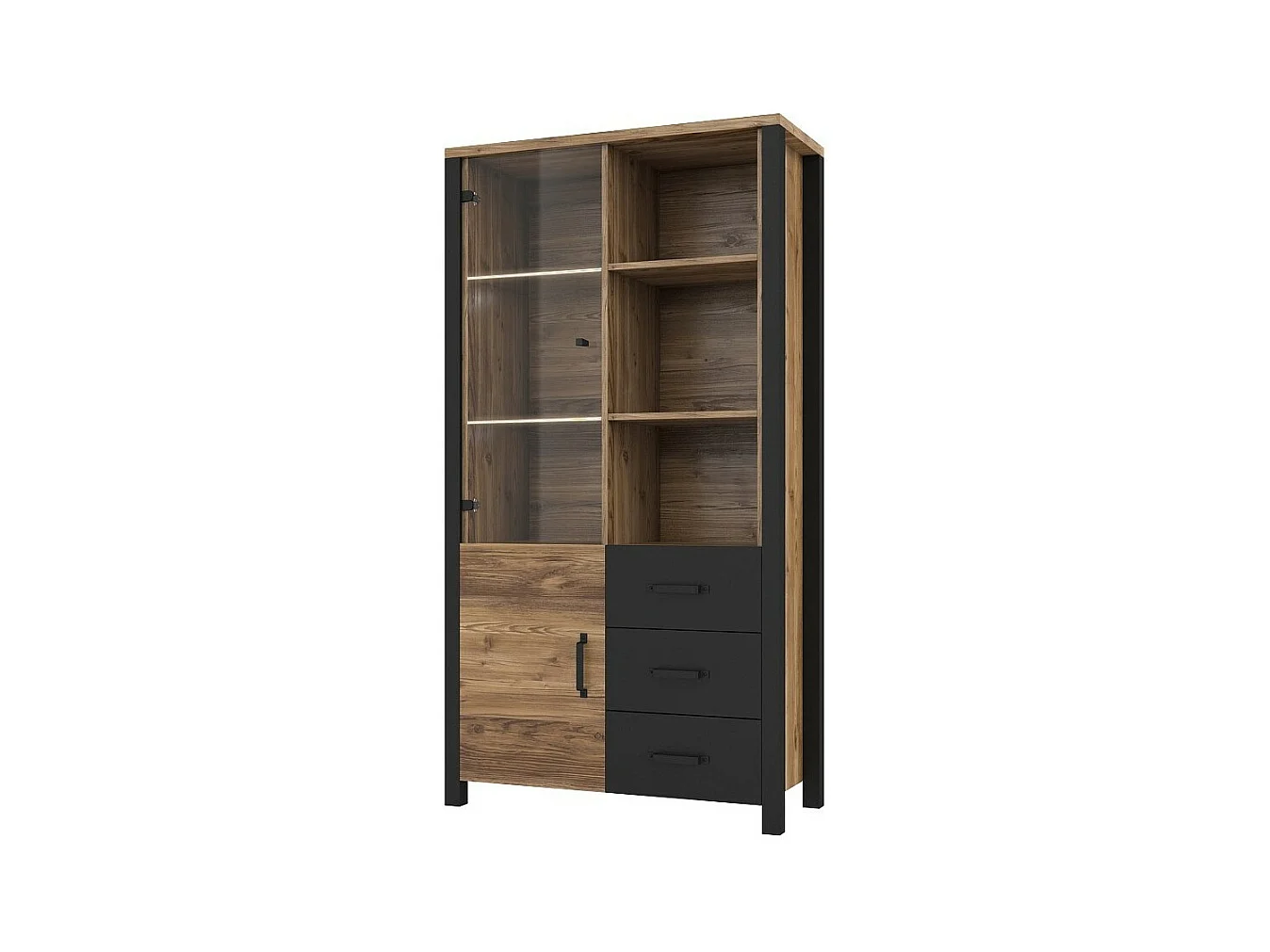 Vitrine large DARWIN – Épicéa et noir