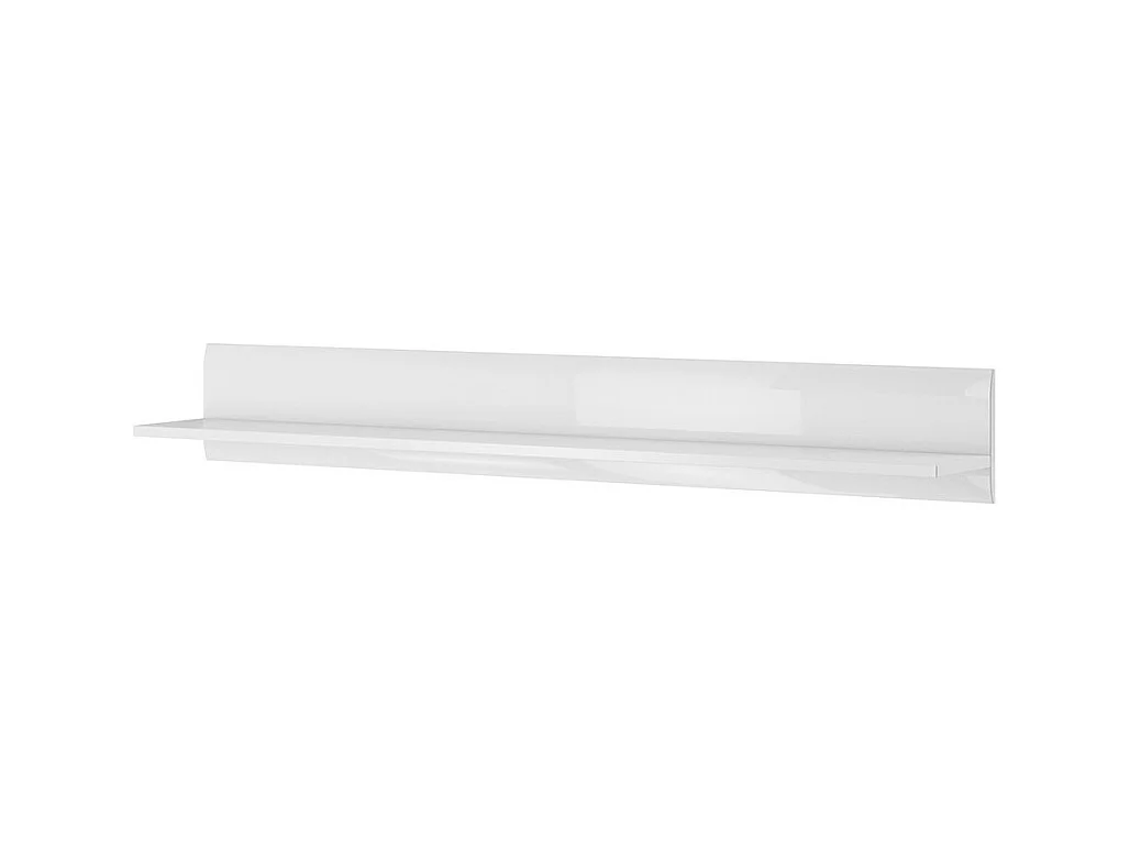 Wandplank design 160cm in matte kleur en glanzend wit. Collectie BREDA.