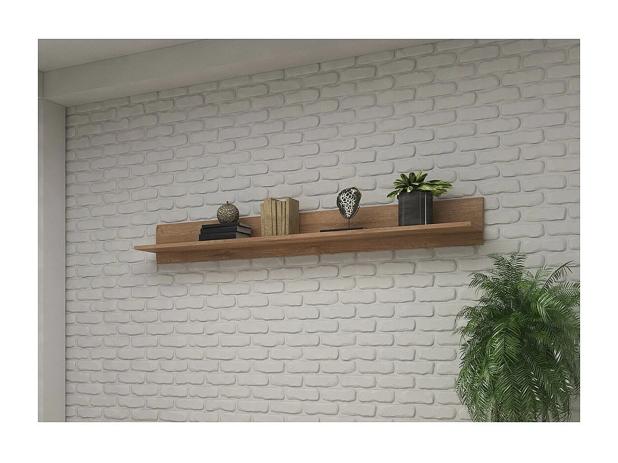 Wandregal Design BREDA – 180 cm – Eichenfarbe – Moderner Stil