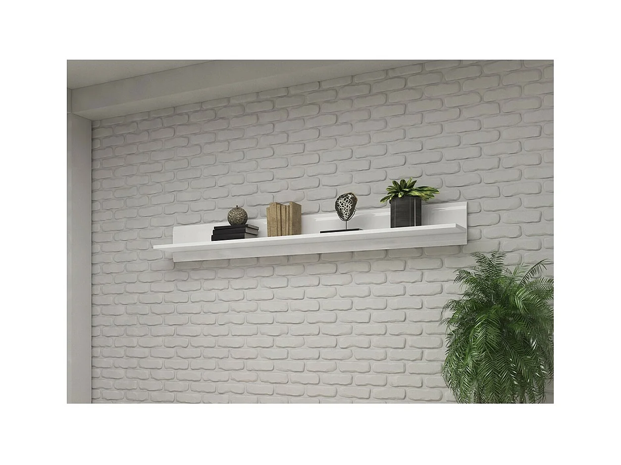 Scaffale BREDA – 180 cm – Bianco opaco e lucido – Design moderno e funzionale