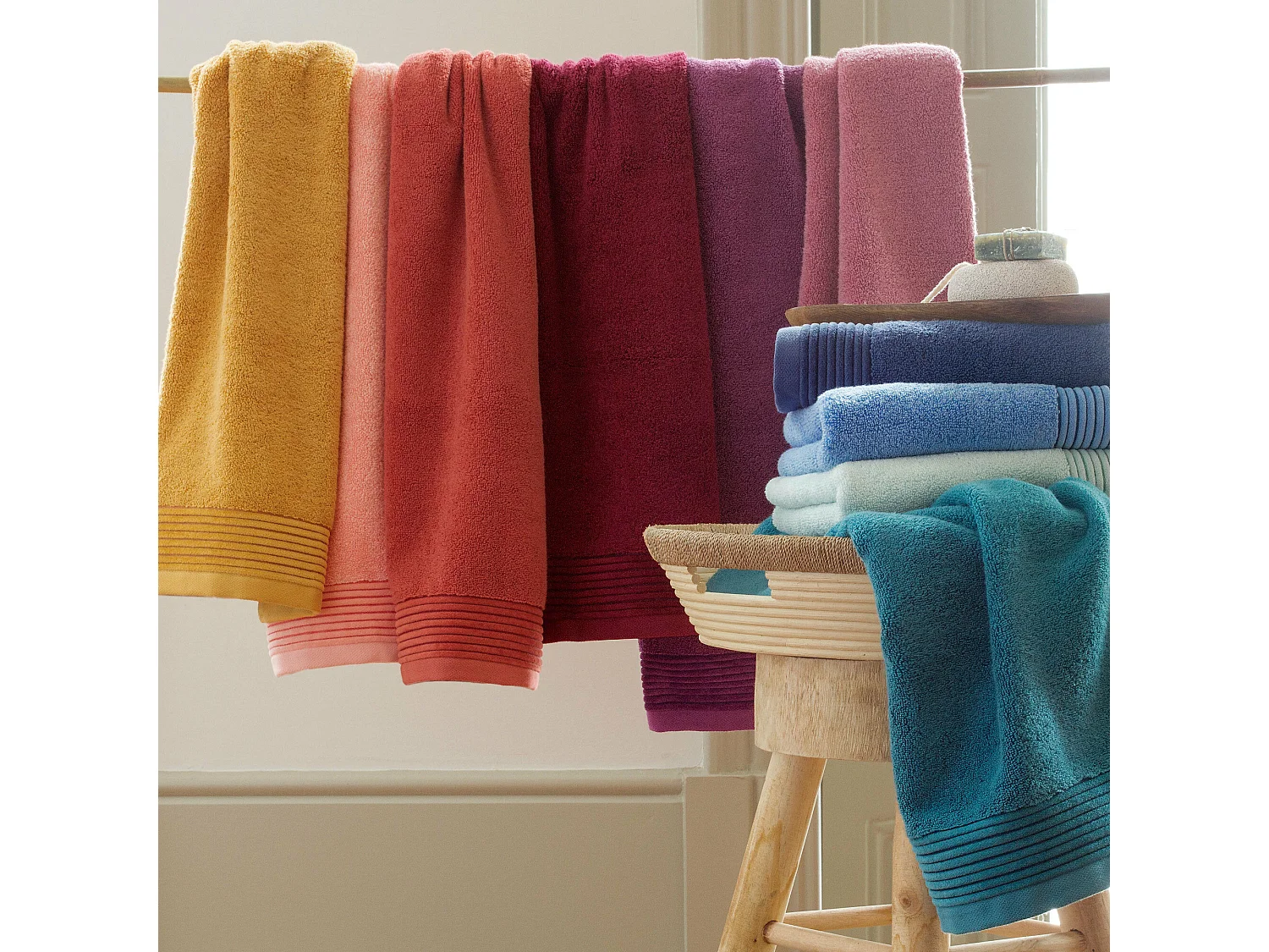 Drap de douche 70x140 cm JULIET Rouge Terracota 520 g/m2