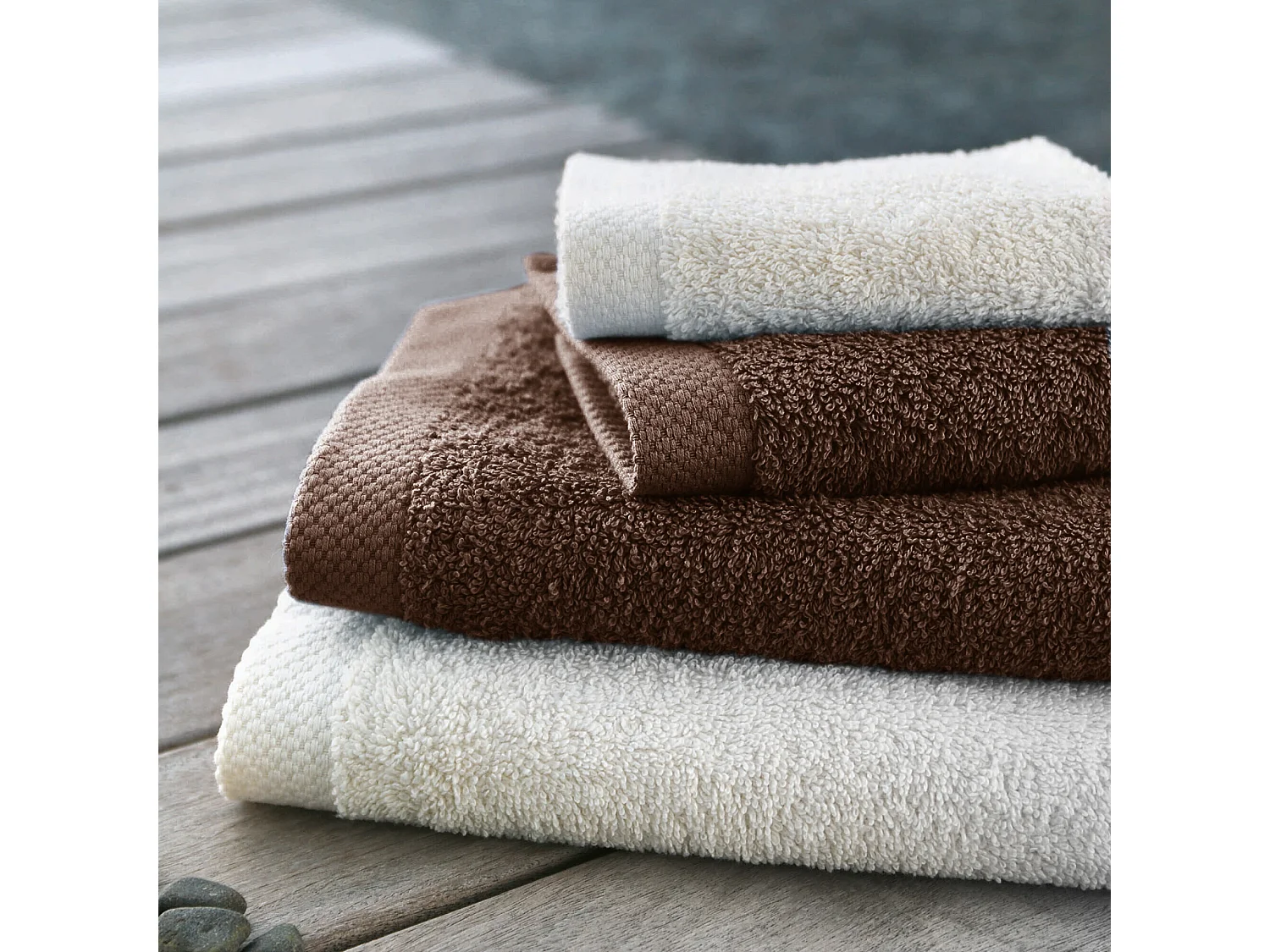 Drap de douche 70x140 cm PURE Marron 550 g/m2