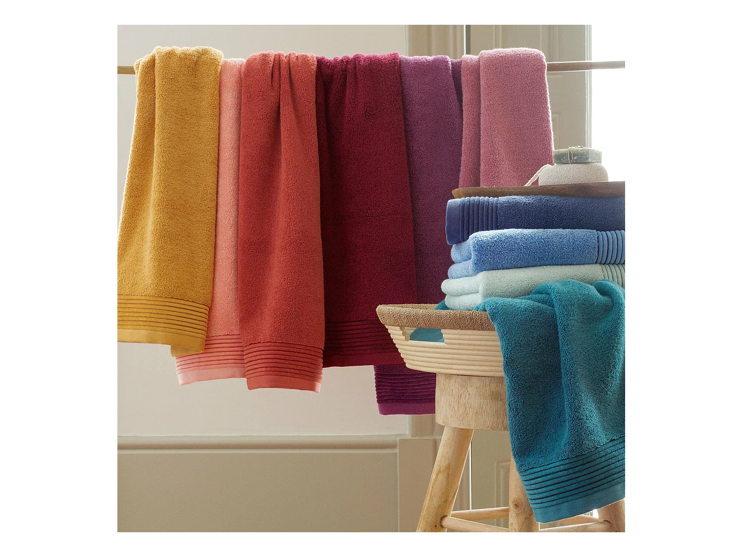 Drap de douche 70x140 cm JULIET Blanc 520 g/m2