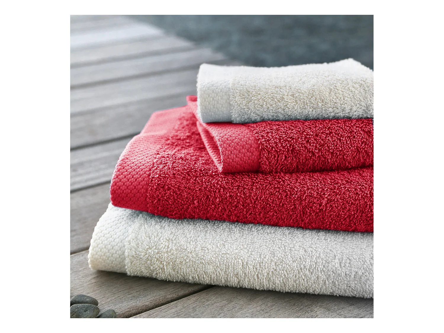 Drap de douche 70x140 cm PURE Rouge 550 g/m2