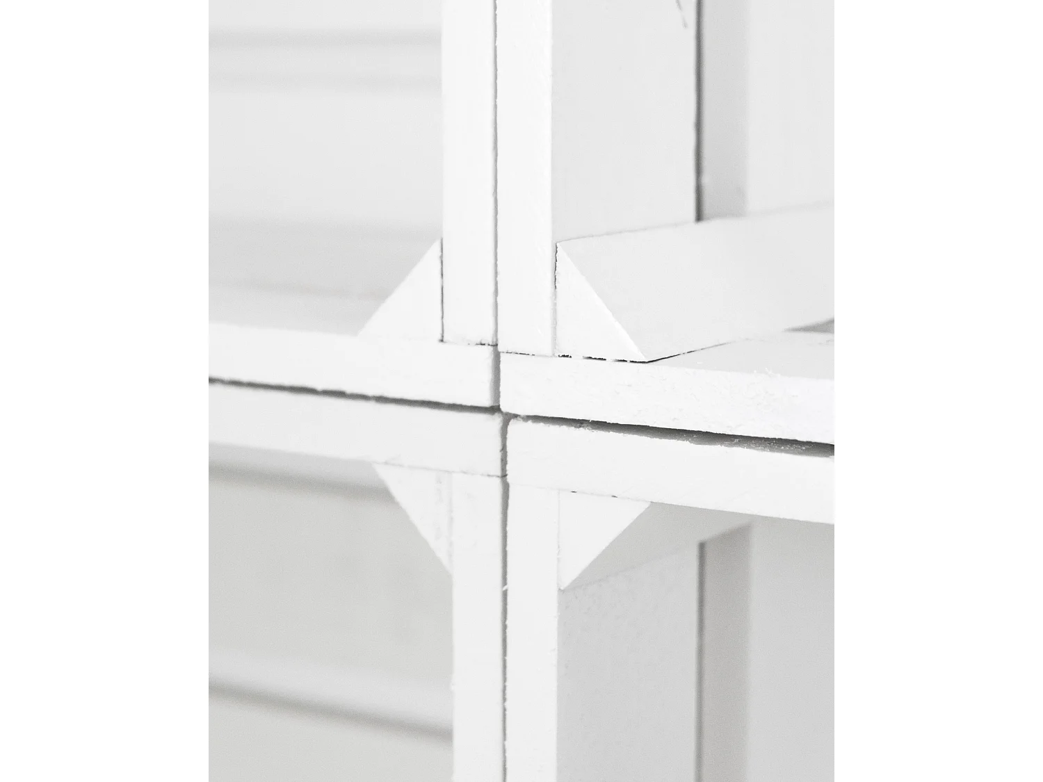 Set di 6 scatole in legno massello in tono bianco 49x30,5x25,5cm - BOX - DECOWOOD