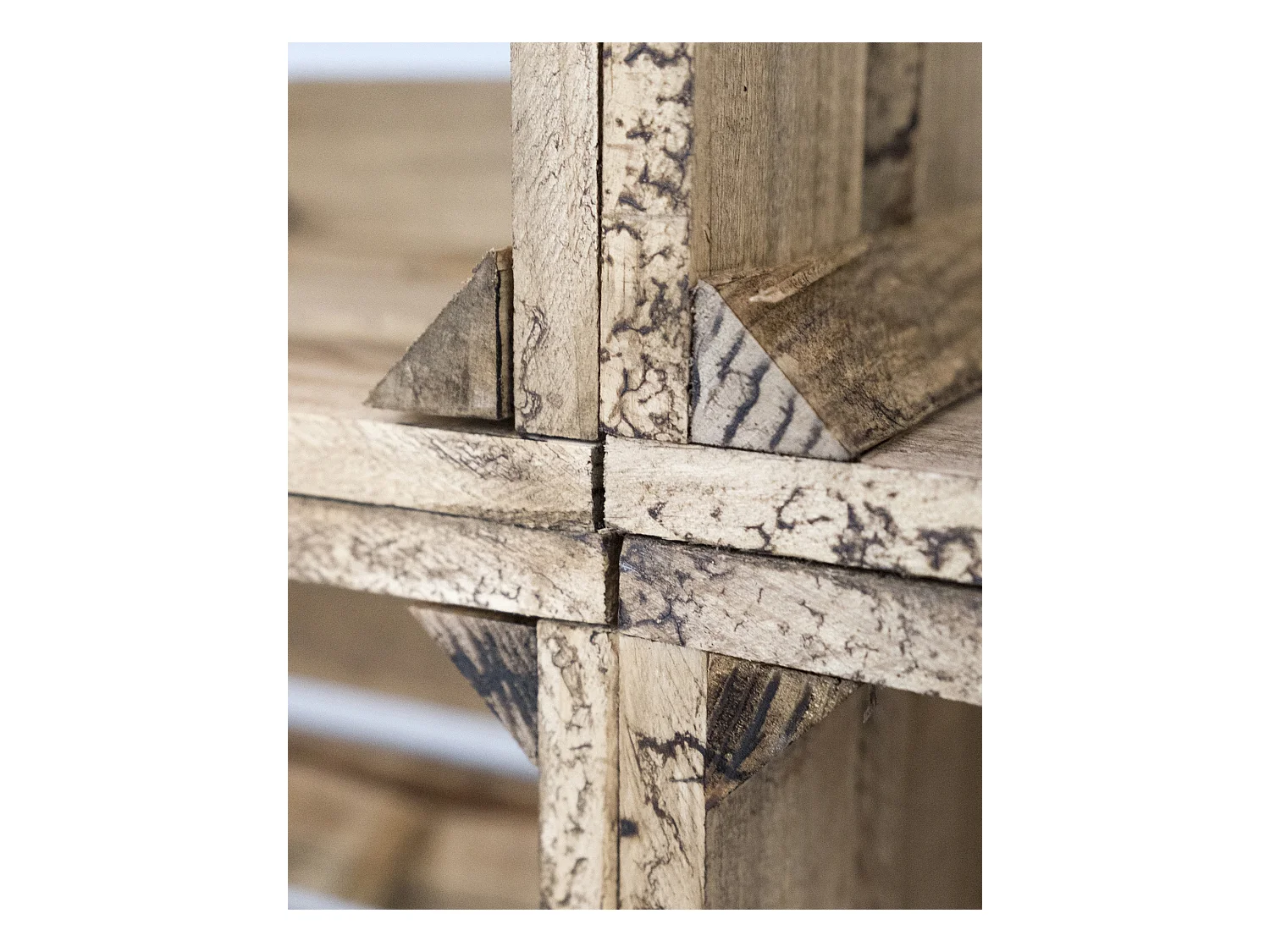 Set di 6 scatole in legno massello in tono marrone 49x30,5x25,5cm - BOX - DECOWOOD