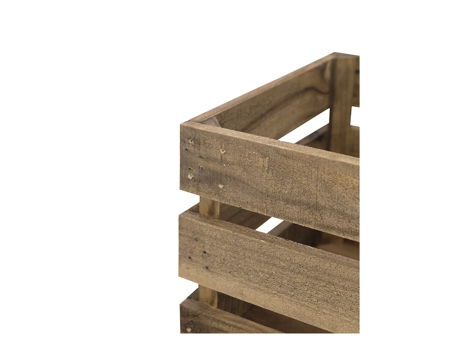 Set di 3 scatole in legno massello in tono marrone 49x30,5x25,5cm - BOX - DECOWOOD