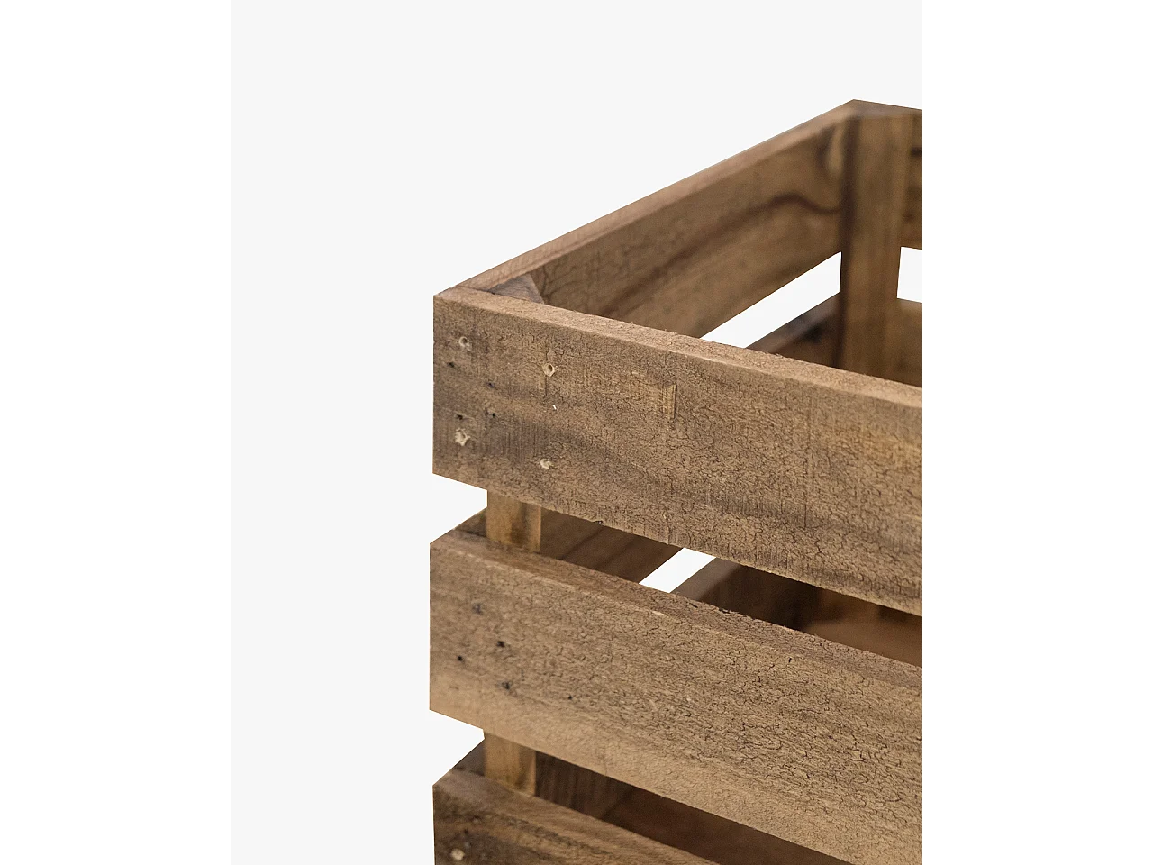 Set di 3 scatole in legno massello in tono marrone 49x30,5x25,5cm - BOX - DECOWOOD