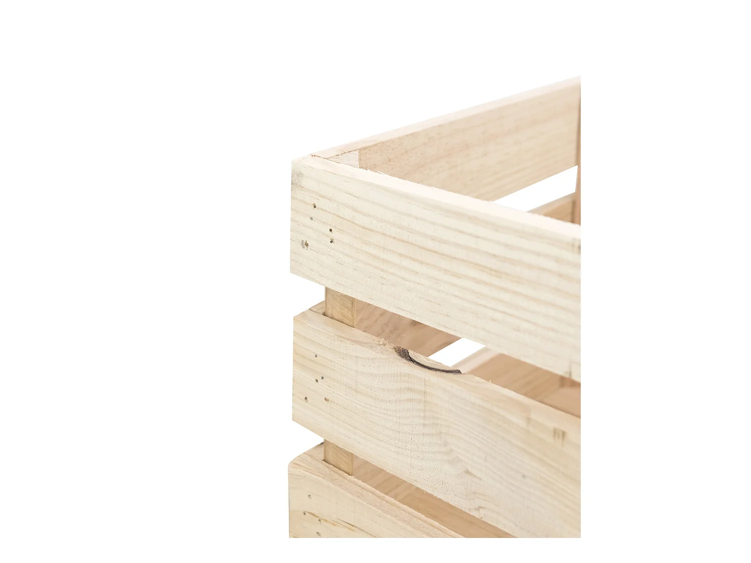 Set di 3 scatole in legno massello in tono naturale 49x30,5x25,5cm - BOX - DECOWOOD