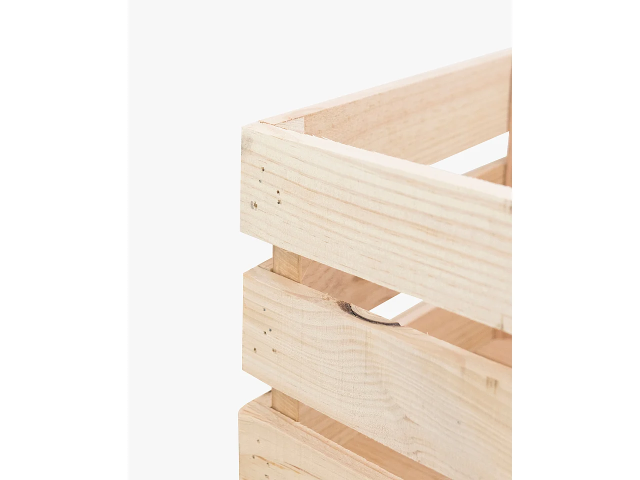 Pack 3 boîtes en bois de pin grandes naturelles 49x25,5cm - BOX - DECOWOOD