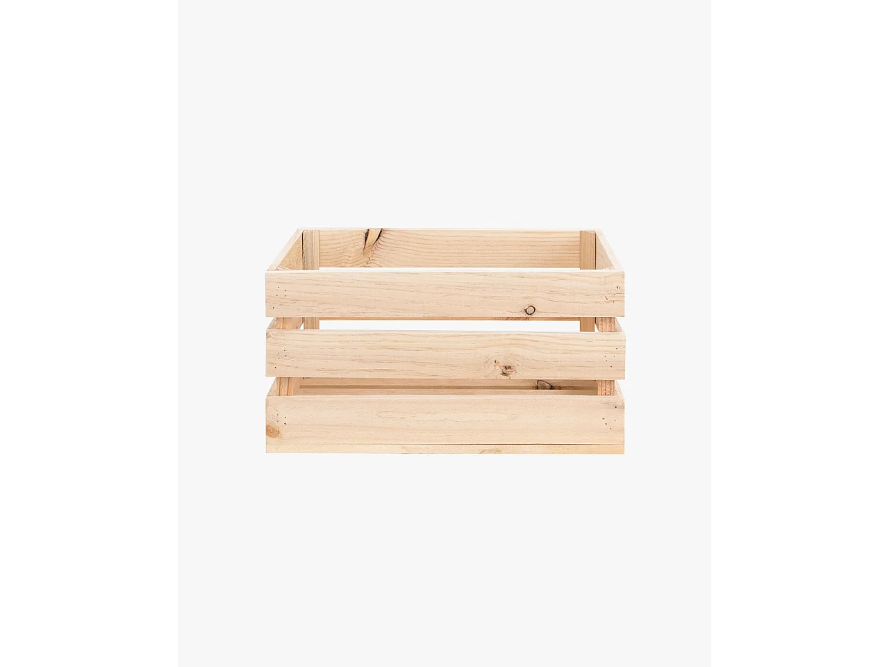 Pack 3 boîtes en bois de pin grandes naturelles 49x25,5cm - BOX - DECOWOOD