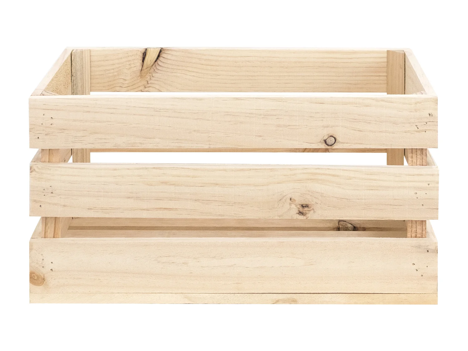 Pack 3 boîtes en bois de pin grandes naturelles 49x25,5cm - BOX - DECOWOOD