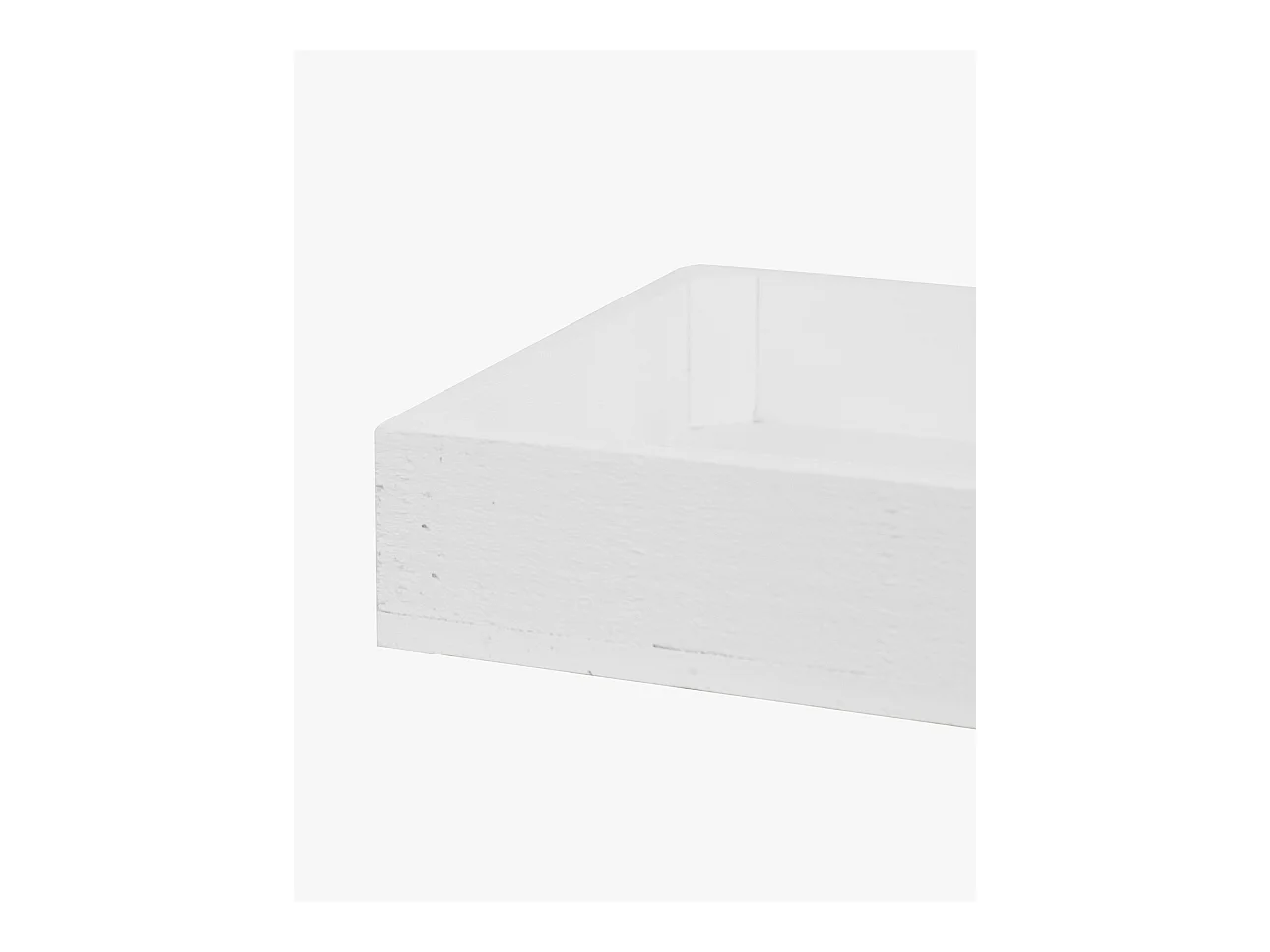 Scatola in legno massello in tono bianco 49x30,5x7,5cm - BOX - DECOWOOD
