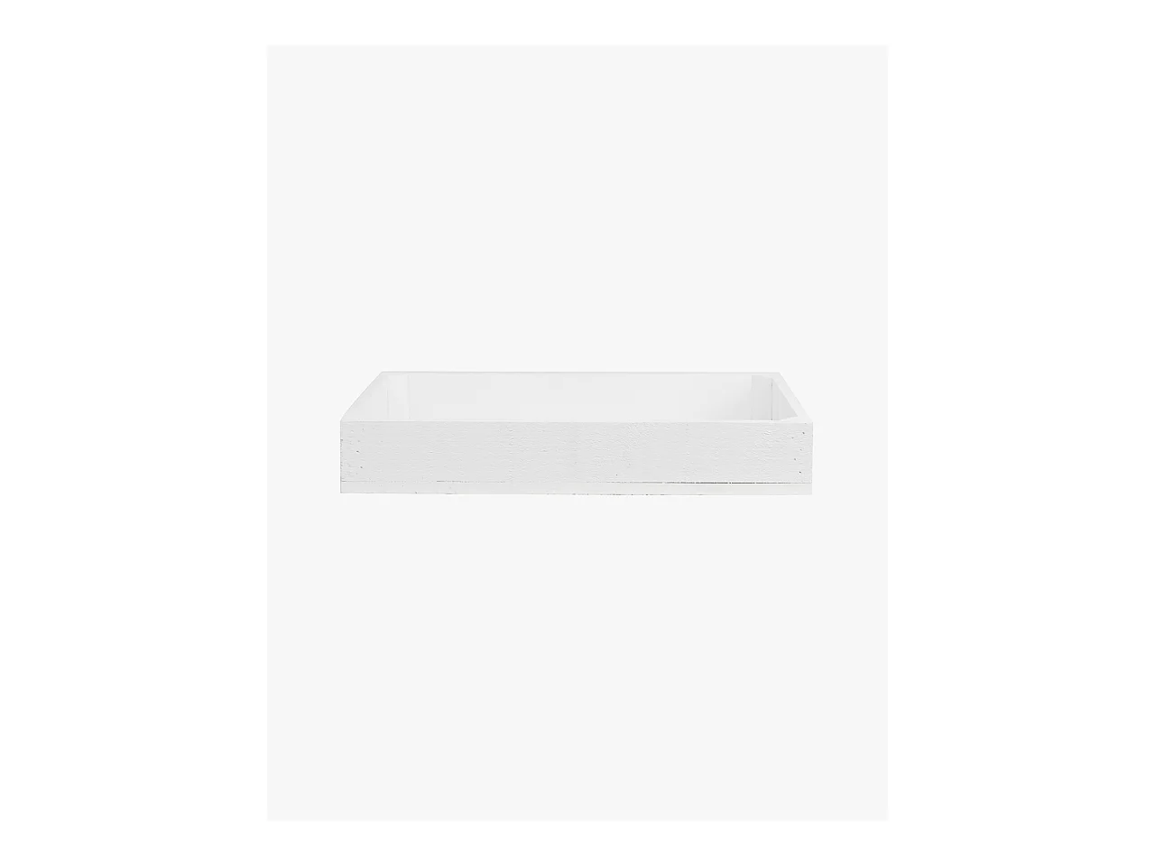 Scatola in legno massello in tono bianco 49x30,5x7,5cm - BOX - DECOWOOD