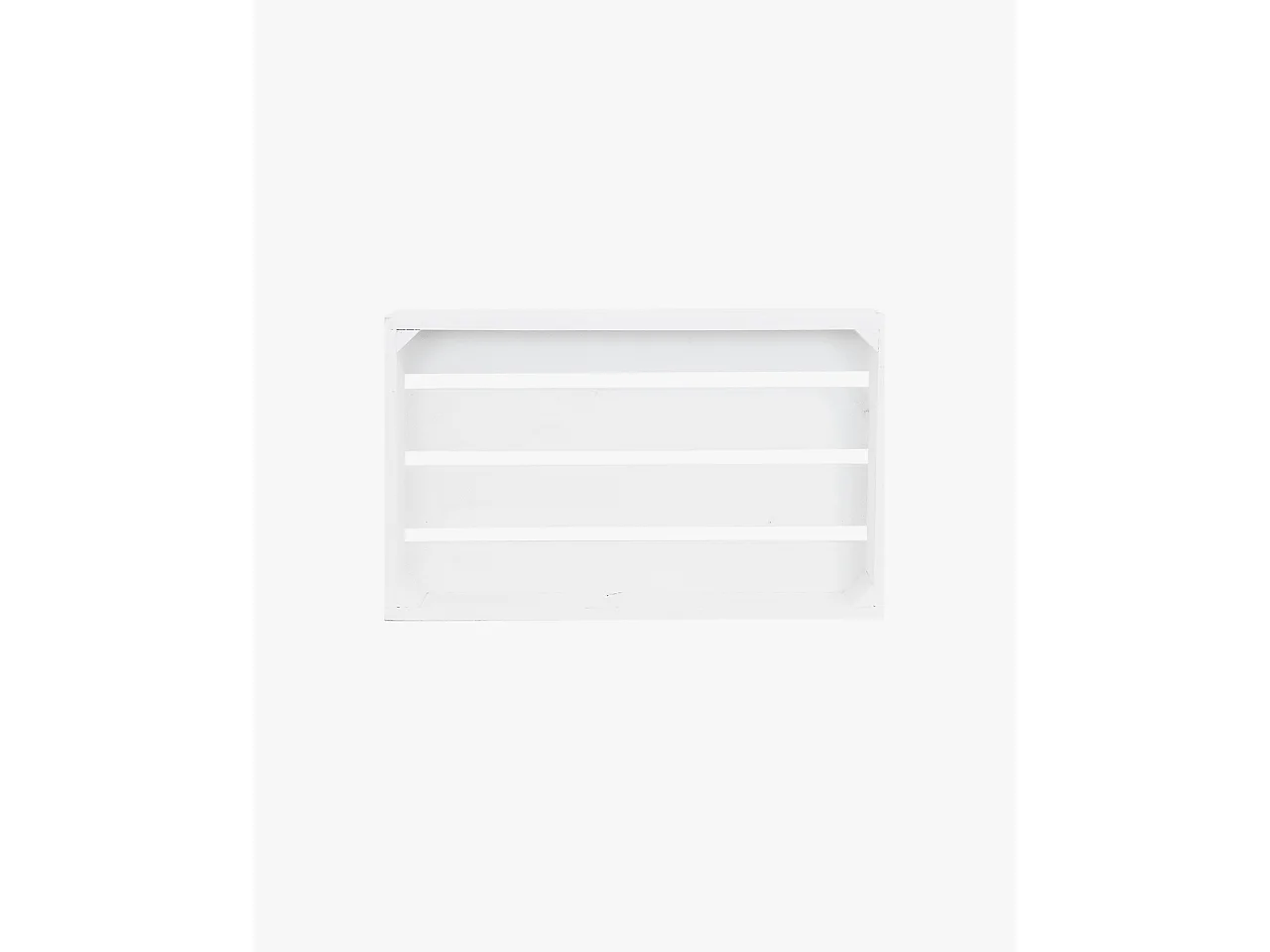 Scatola in legno massello in tono bianco 49x30,5x7,5cm - BOX - DECOWOOD