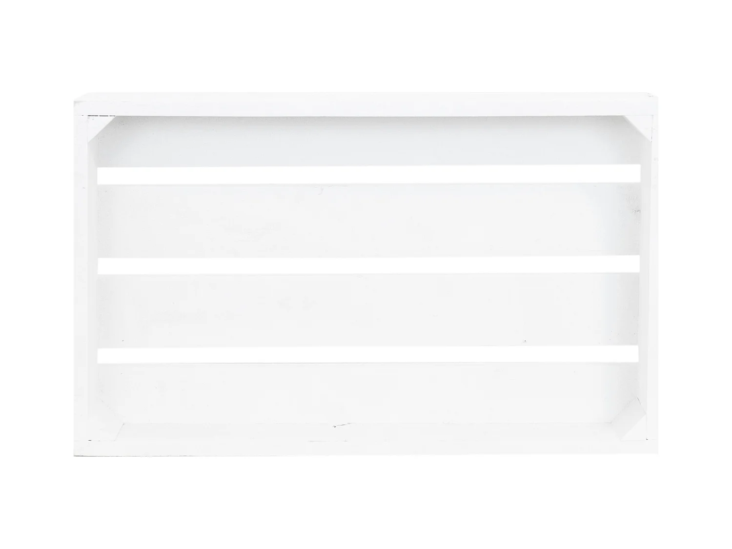 Scatola in legno massello in tono bianco 49x30,5x7,5cm - BOX - DECOWOOD