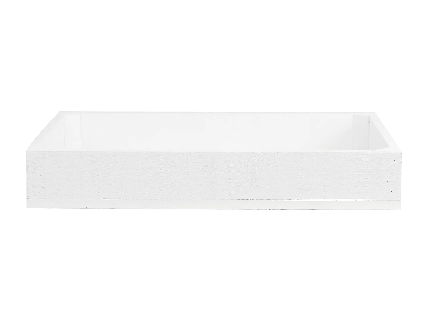 Scatola in legno massello in tono bianco 49x30,5x7,5cm - BOX - DECOWOOD