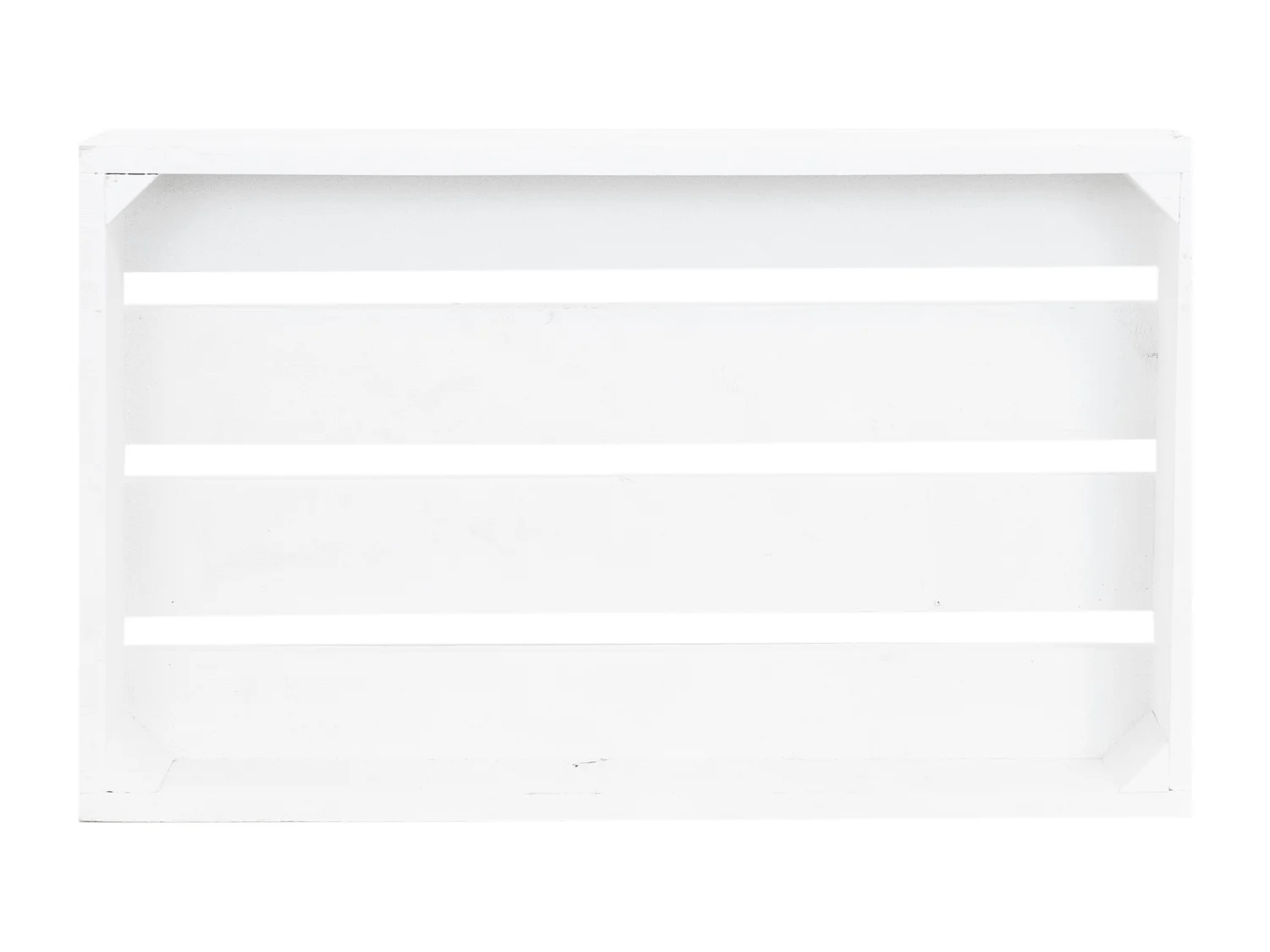 Scatola in legno massello in tono bianco 49x30,5x7,5cm - BOX - DECOWOOD