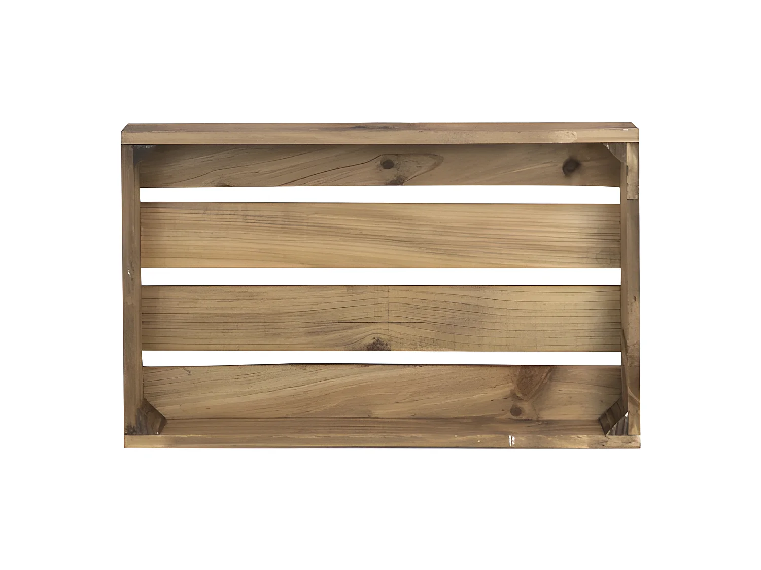 Scatola in legno massello in tono marrone 49x30,5x7,5cm - BOX - DECOWOOD