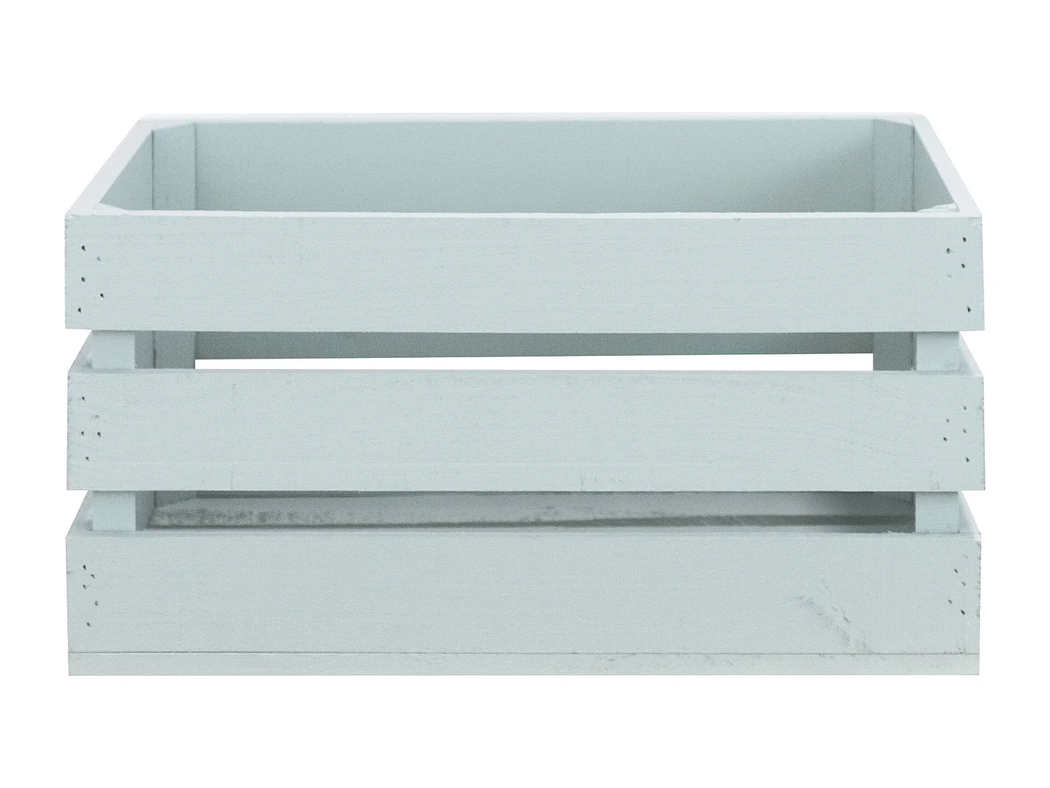 Caja de madera maciza en tono verde azulado de 49x30,5x25,5cm - BOX - DECOWOOD