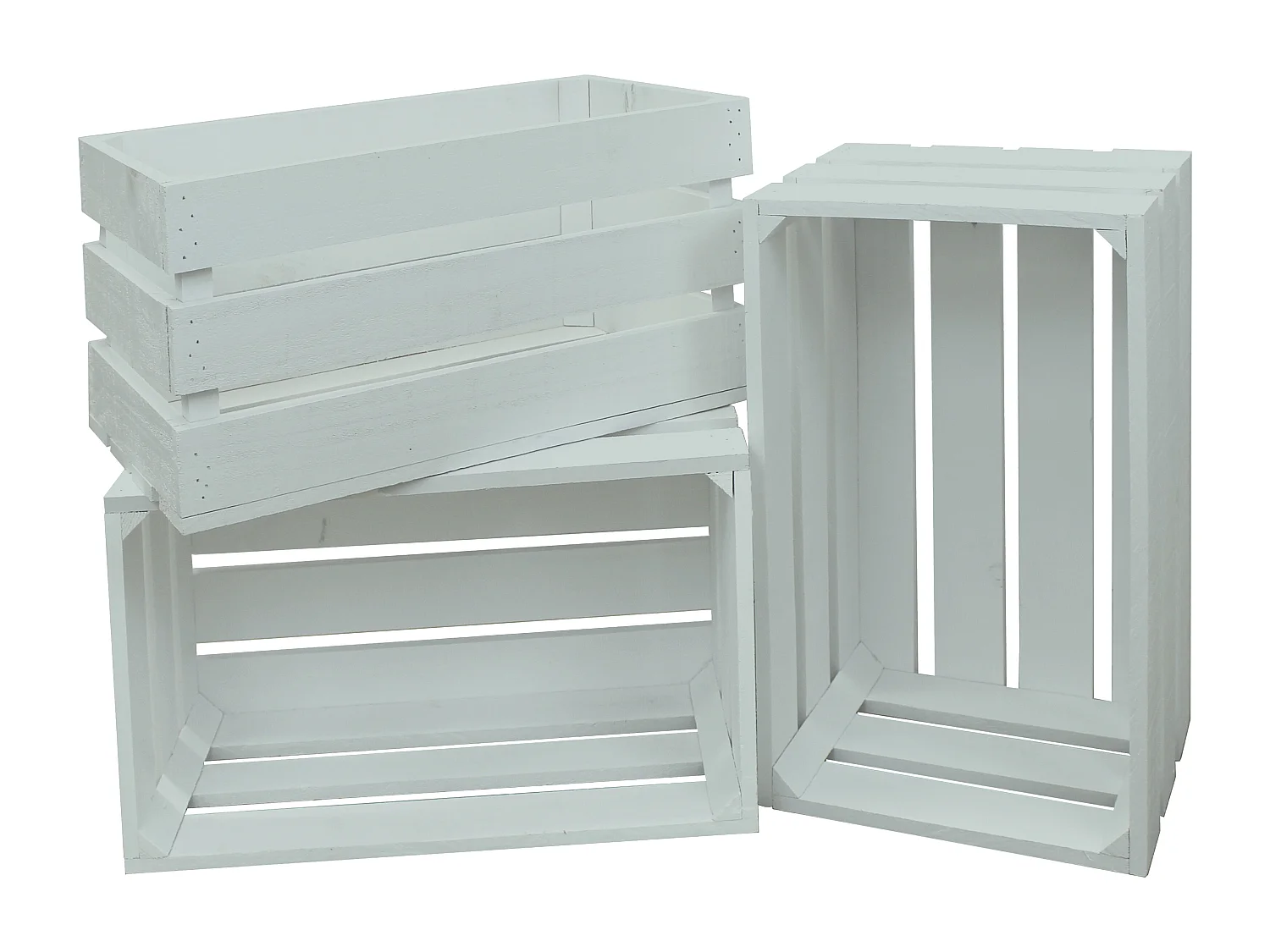 Caja de madera maciza en tono verde azulado de 49x30,5x25,5cm - BOX - DECOWOOD