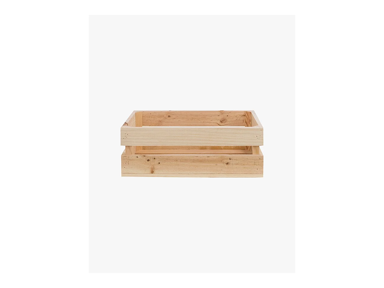 Set di 3 scatole in legno massello in tono naturale 49x30.5x17.5cm - BOX - DECOWOOD