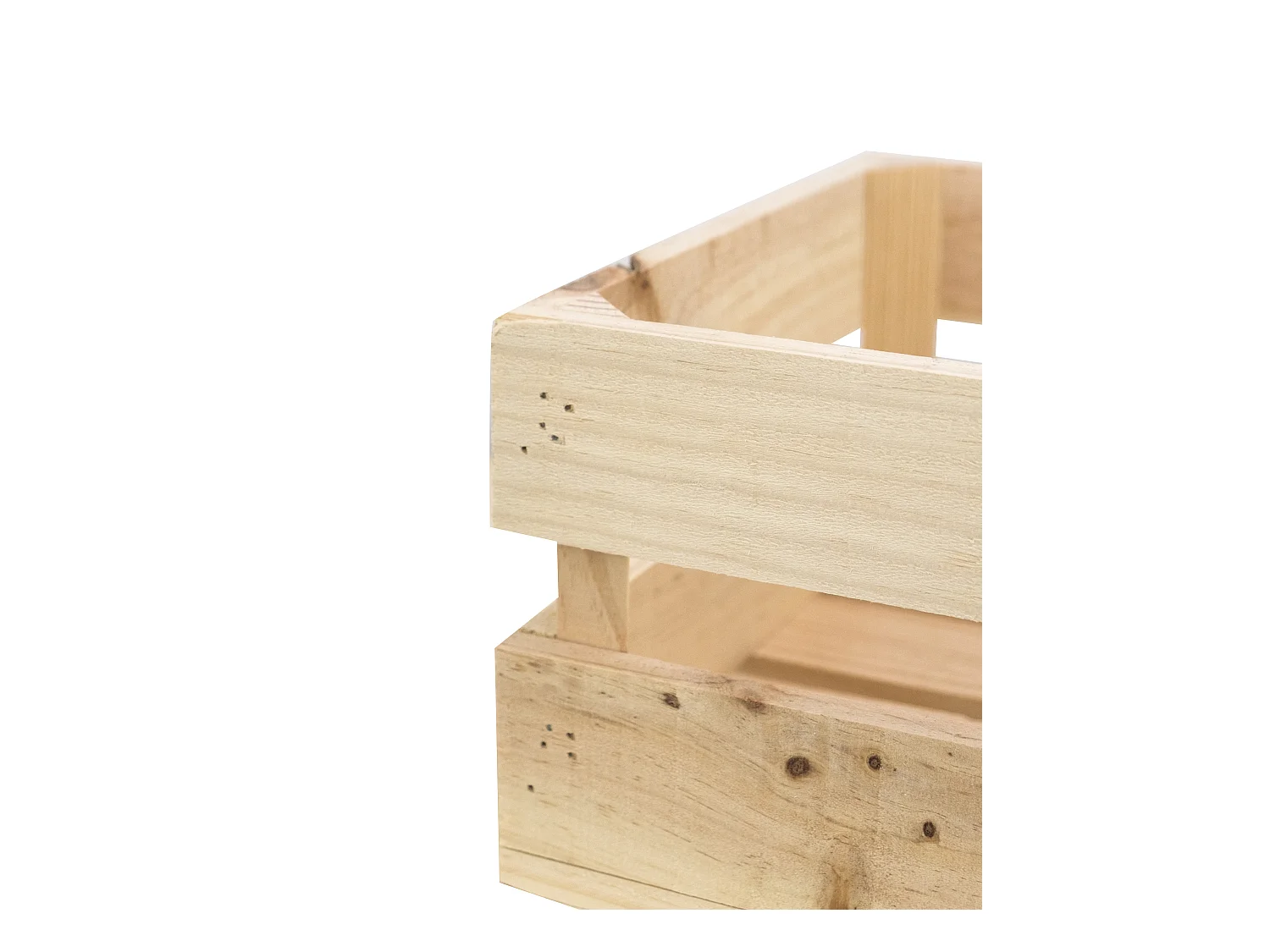 Set di 3 scatole in legno massello in tono naturale 49x30.5x17.5cm - BOX - DECOWOOD