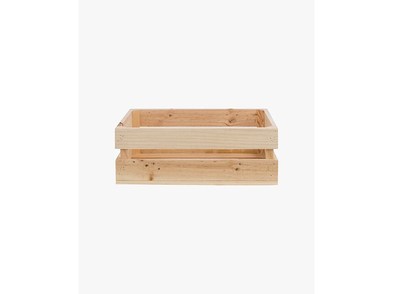 Pack 3 boîtes en bois de pin marronnes naturelles 49x17,5cm - BOX - DECOWOOD