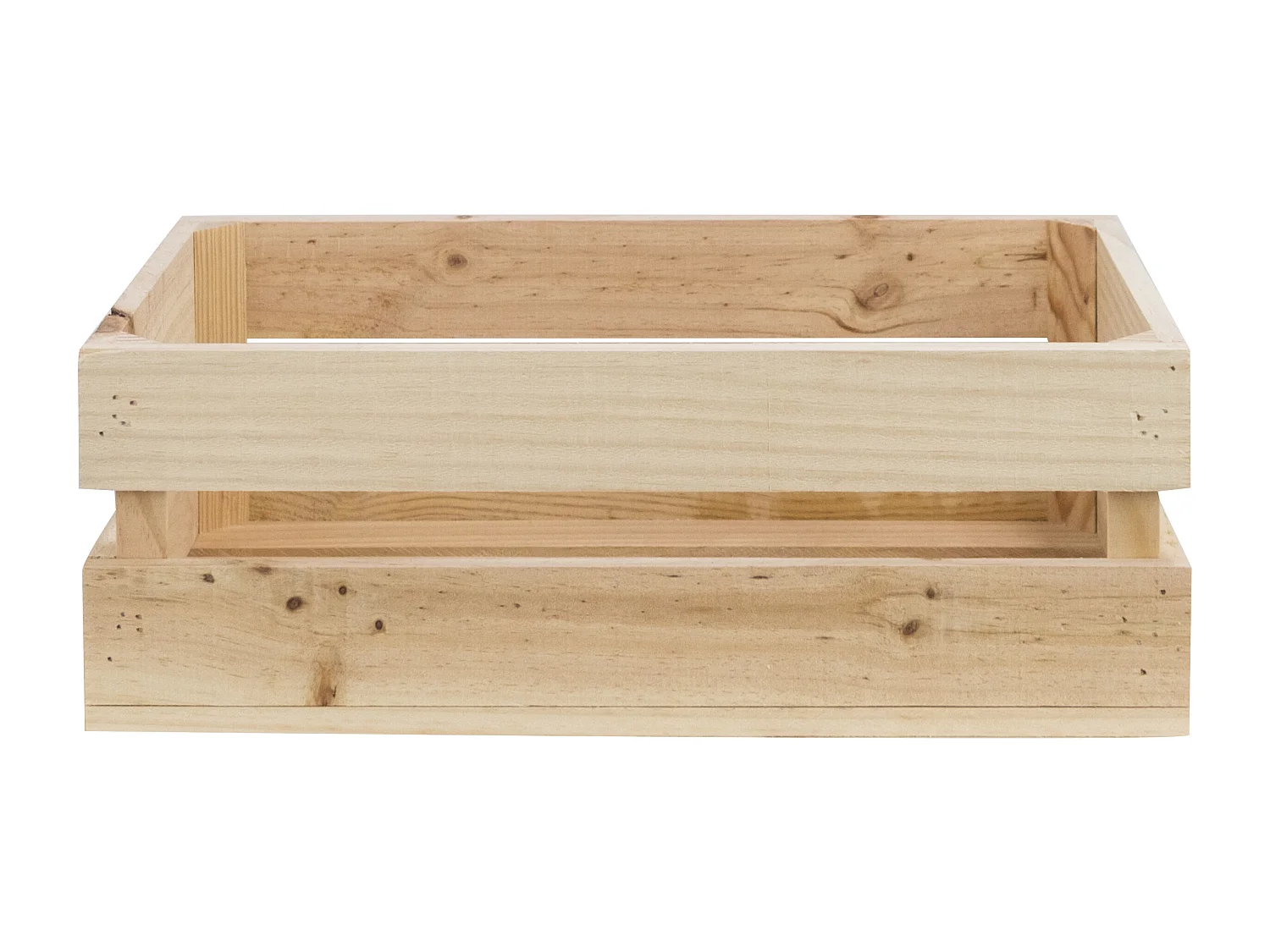 Pack 3 boîtes en bois de pin marronnes naturelles 49x17,5cm - BOX - DECOWOOD