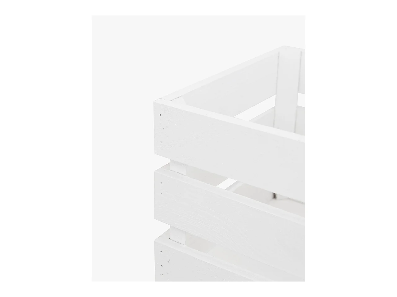 Scatola in legno massello in tono bianco 49x30,5x25,5cm - BOX - DECOWOOD