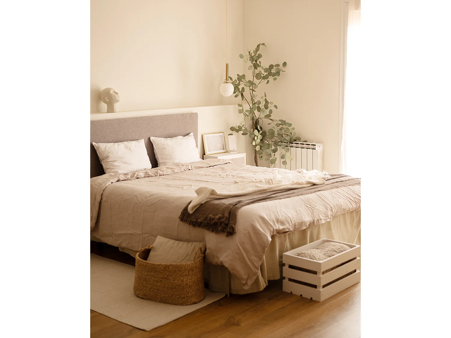 Scatola in legno massello in tono bianco 49x30,5x25,5cm - BOX - DECOWOOD