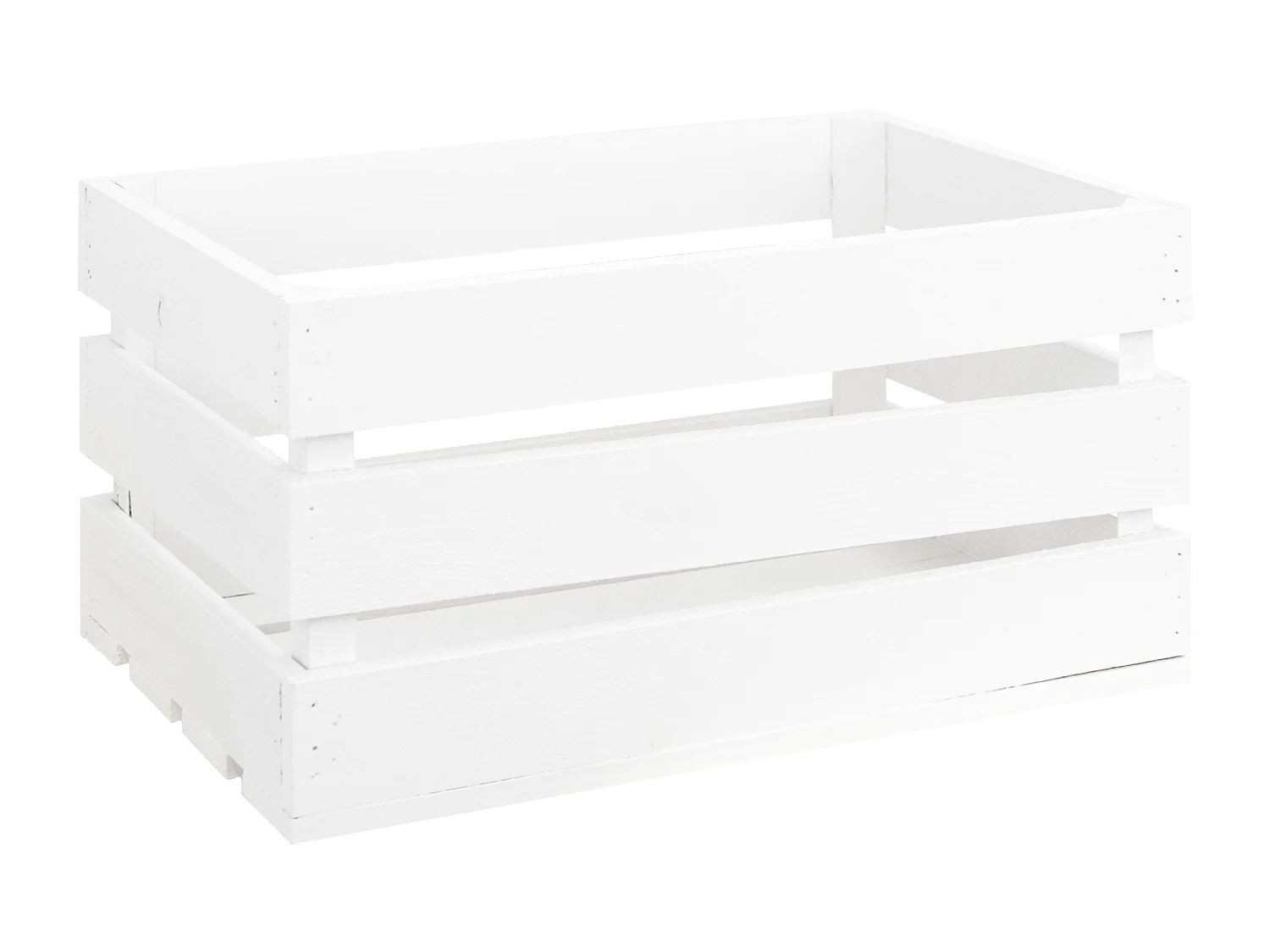 Scatola in legno massello in tono bianco 49x30,5x25,5cm - BOX - DECOWOOD