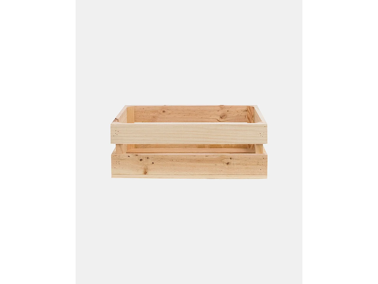 Scatola in legno massello in tono naturale 49x30,5x17,5cm - BOX - DECOWOOD