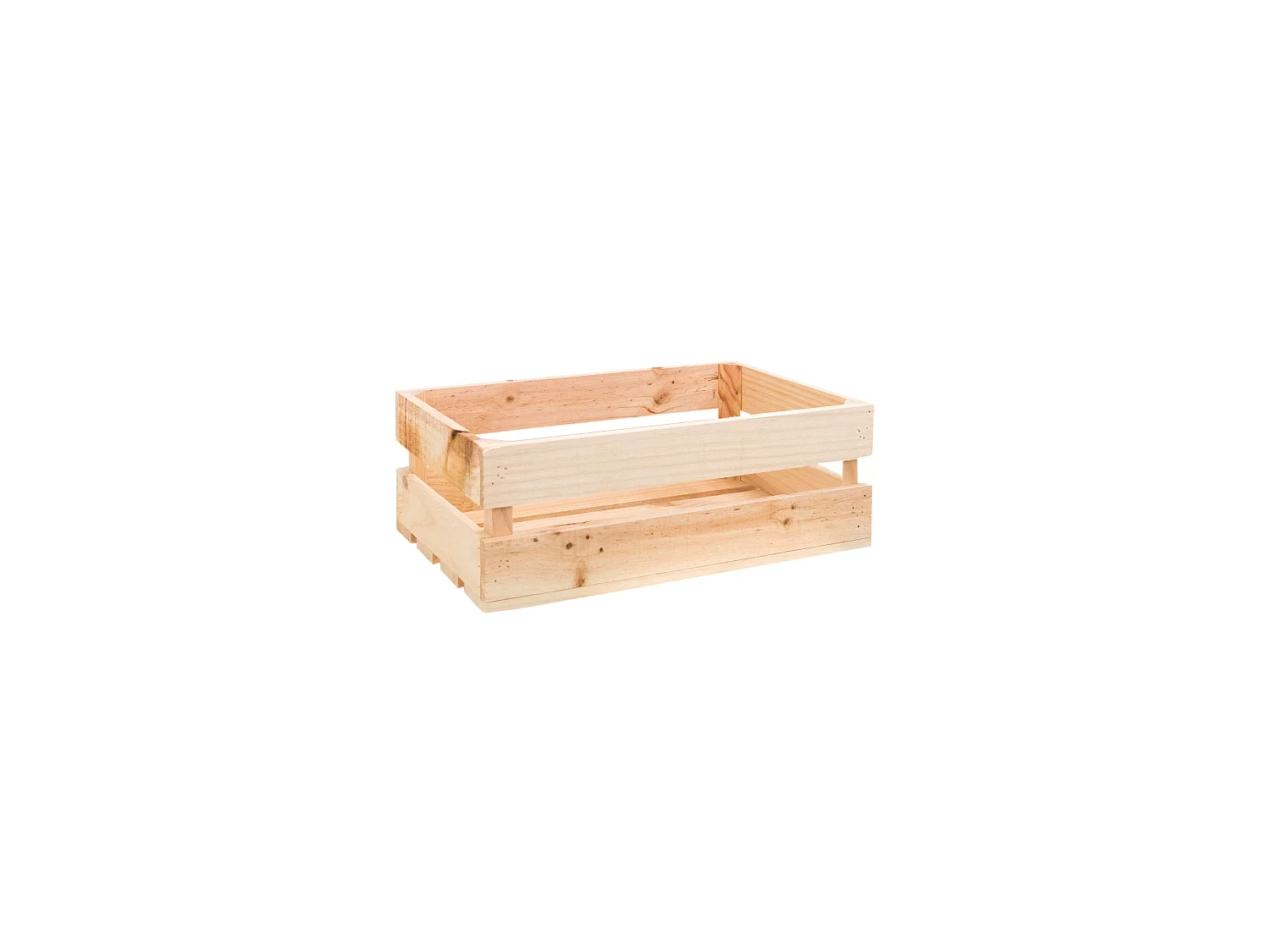 Caja de madera maciza en tono natural de 49x30,5x17,5cm - BOX - DECOWOOD