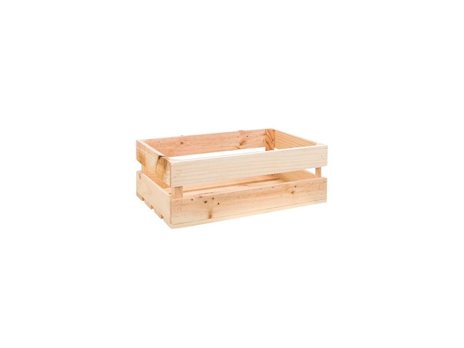 Scatola in legno massello in tono naturale 49x30,5x17,5cm - BOX - DECOWOOD