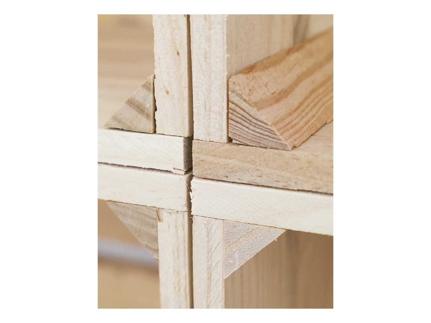 Set di 6 scatole in legno massello in tono naturale 49x30,5x25,5cm - BOX - DECOWOOD