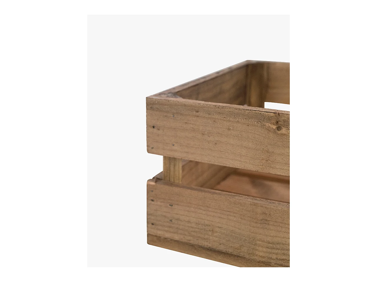 Set di 3 scatole in legno massello in tono marrone 49x30,5x17,5cm - BOX - DECOWOOD
