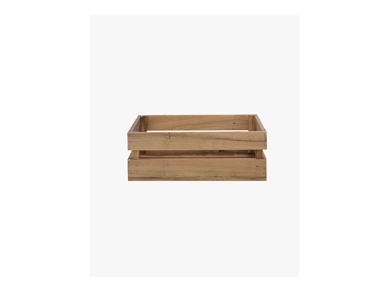 Set di 3 scatole in legno massello in tono marrone 49x30,5x17,5cm - BOX - DECOWOOD