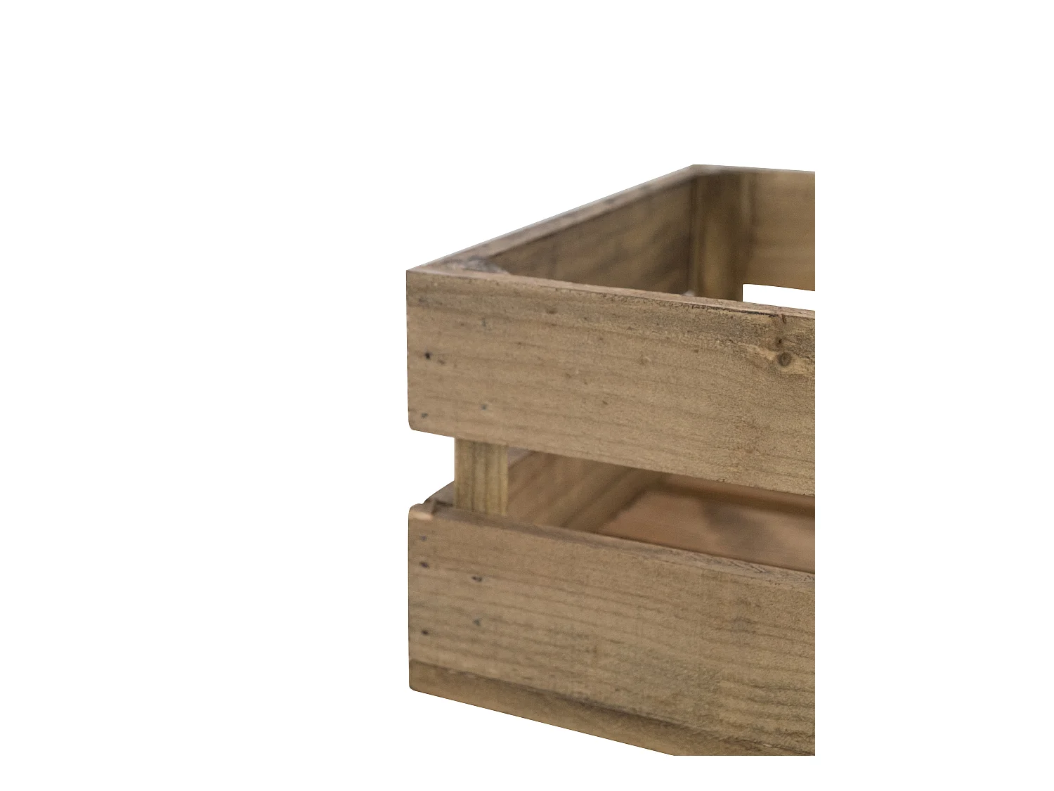 Set di 3 scatole in legno massello in tono marrone 49x30,5x17,5cm - BOX - DECOWOOD